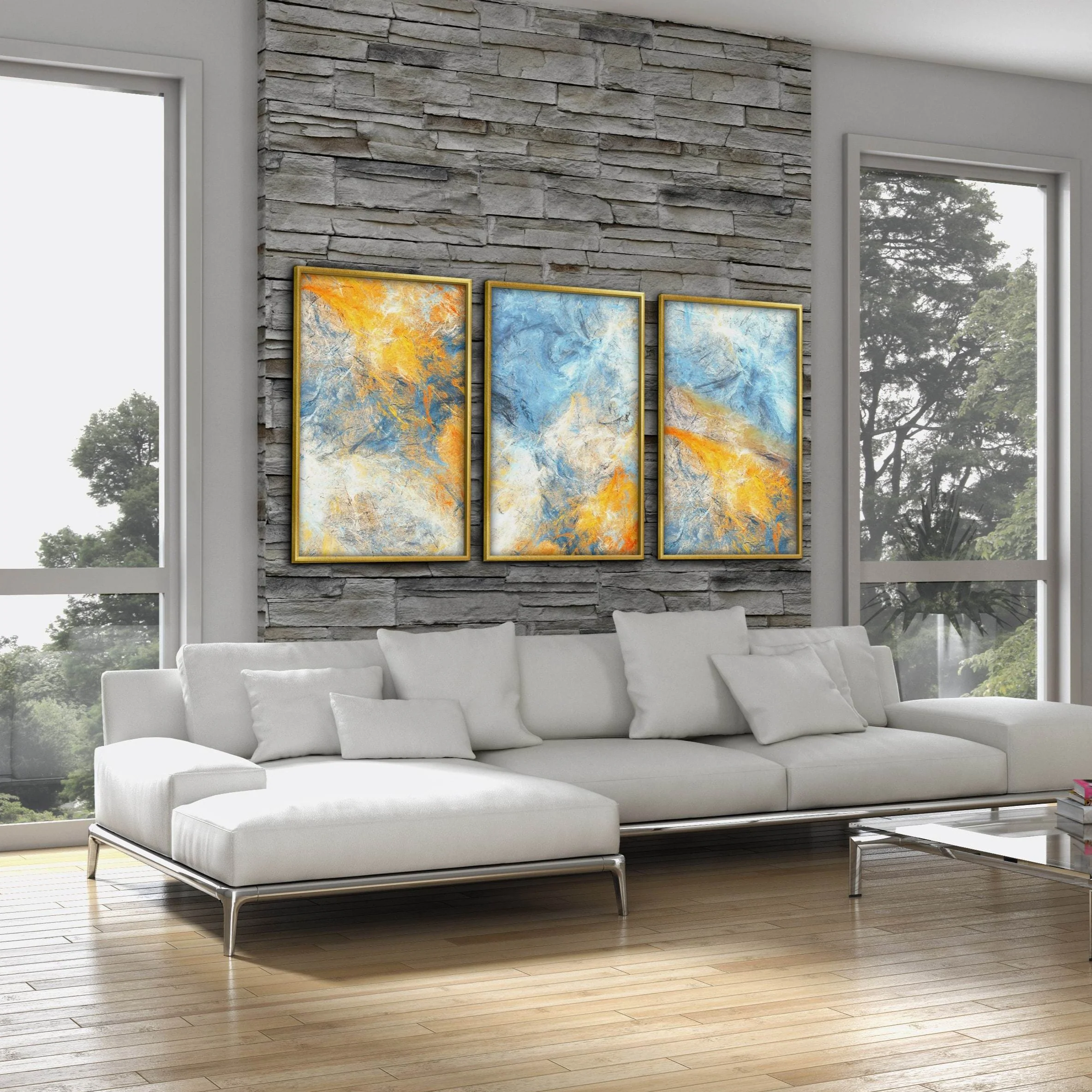Abstract Blue Canvas - Image 5