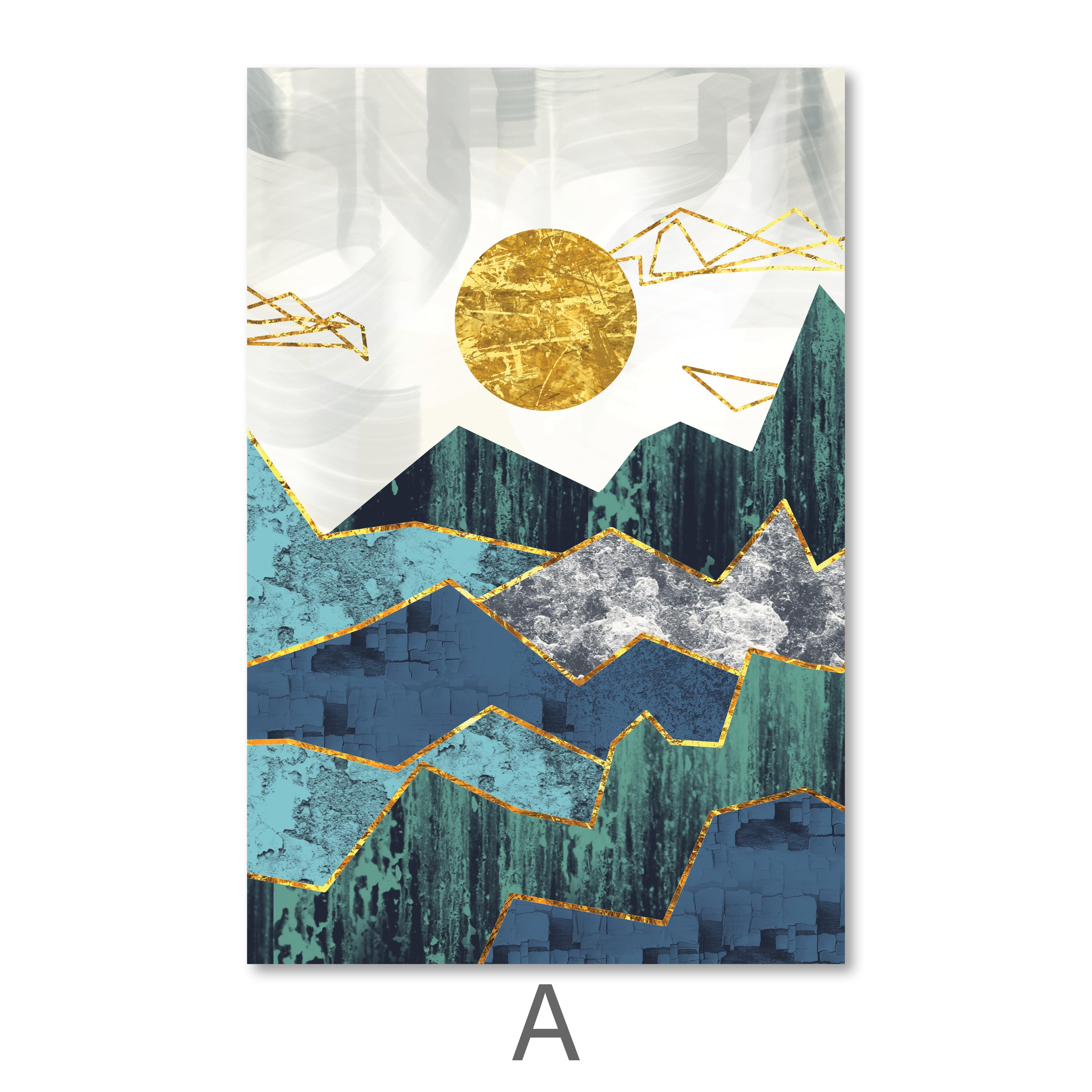 Abstract Mountain Canvas - Image 5