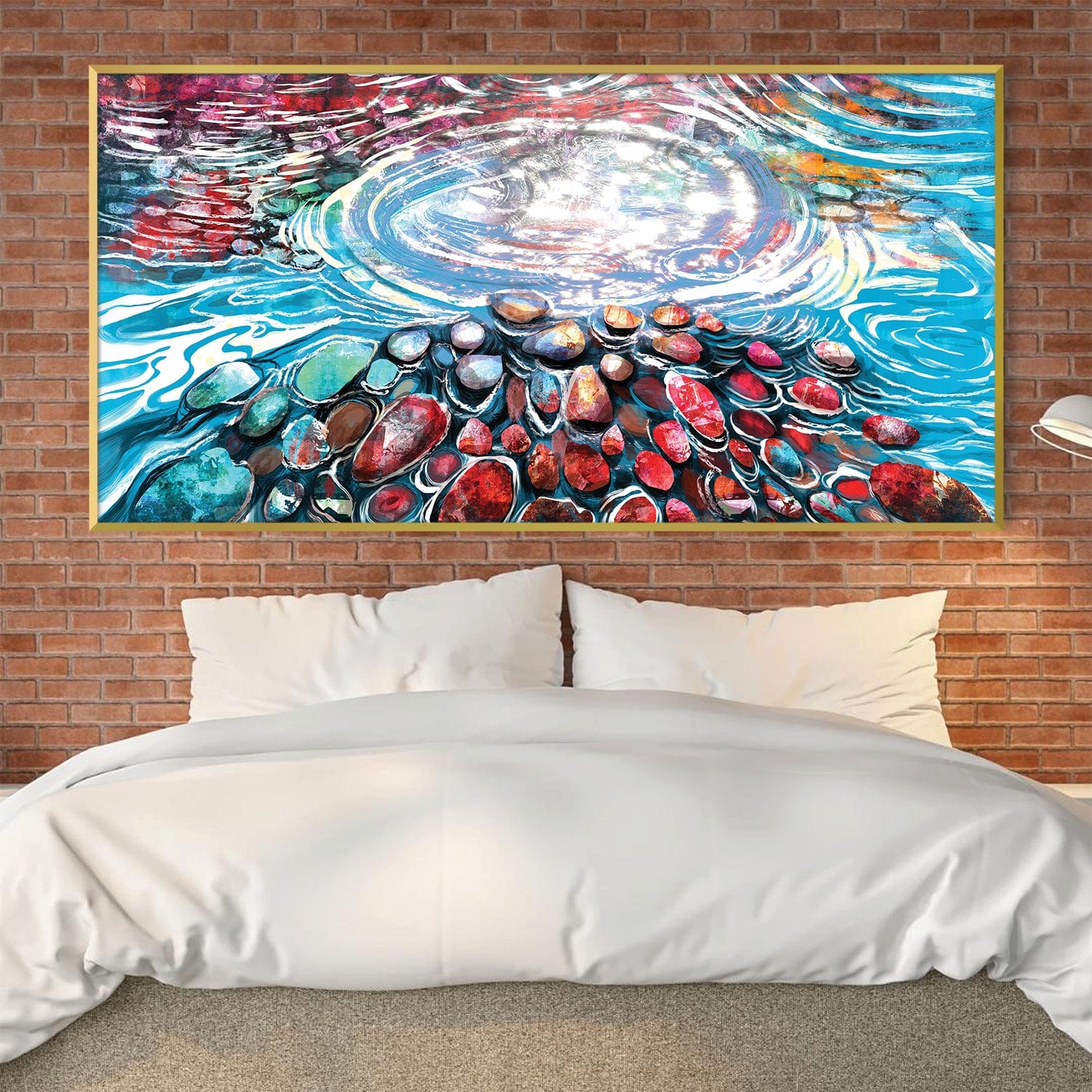 Abstract Pebbles Canvas - Image 2