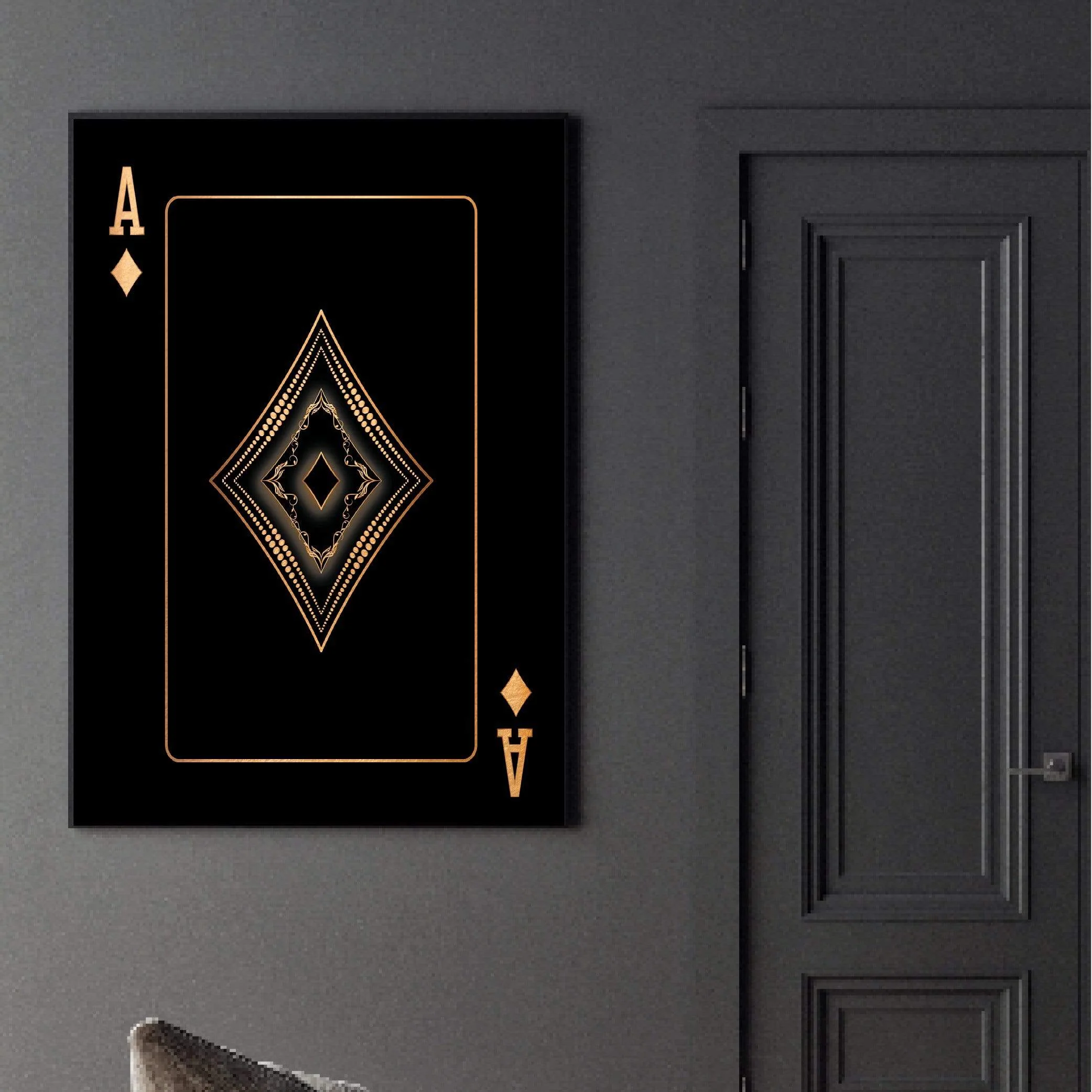 Ace of Diamonds - Gold Canvas - Image 3