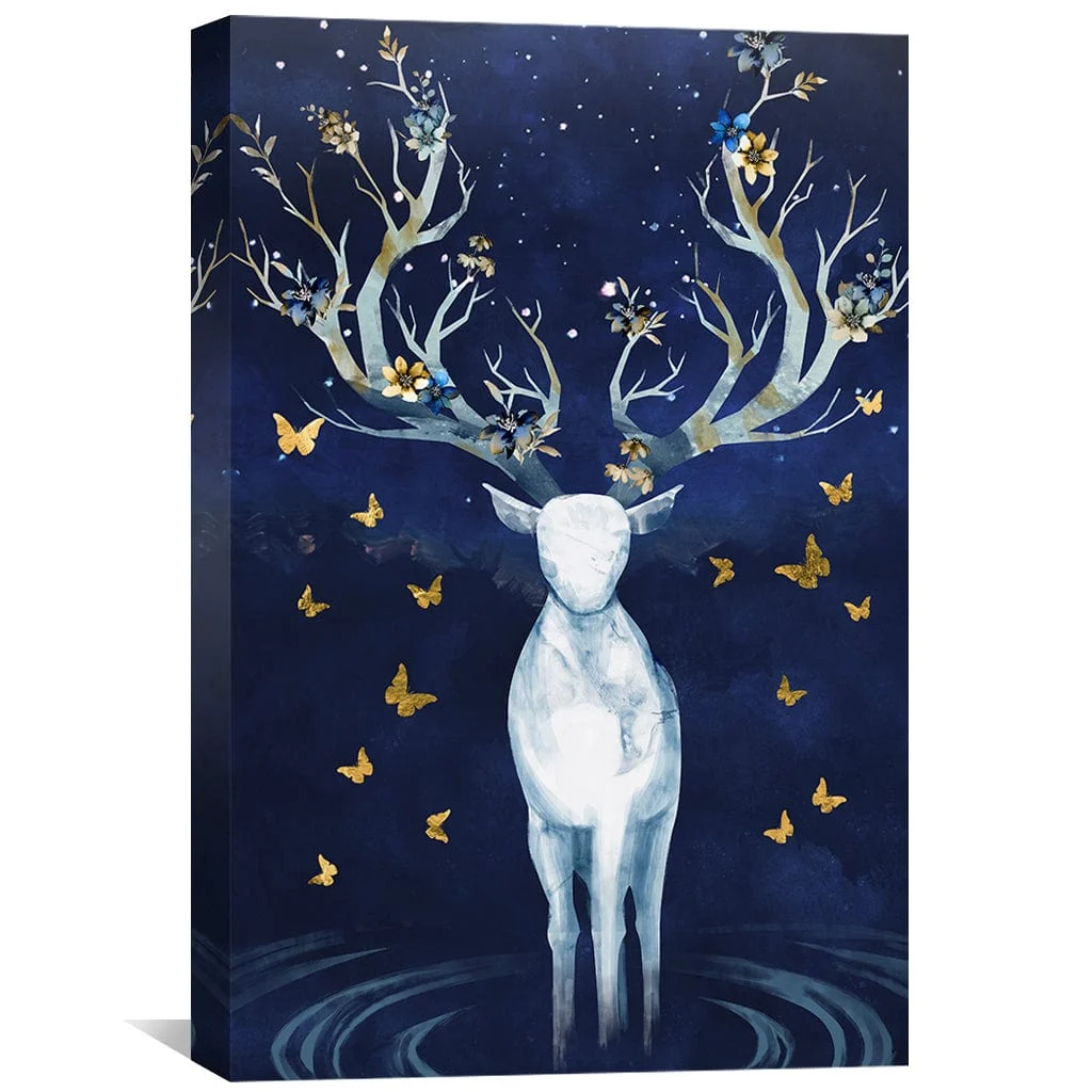 Antlers and Butterflies Canvas - Image 4