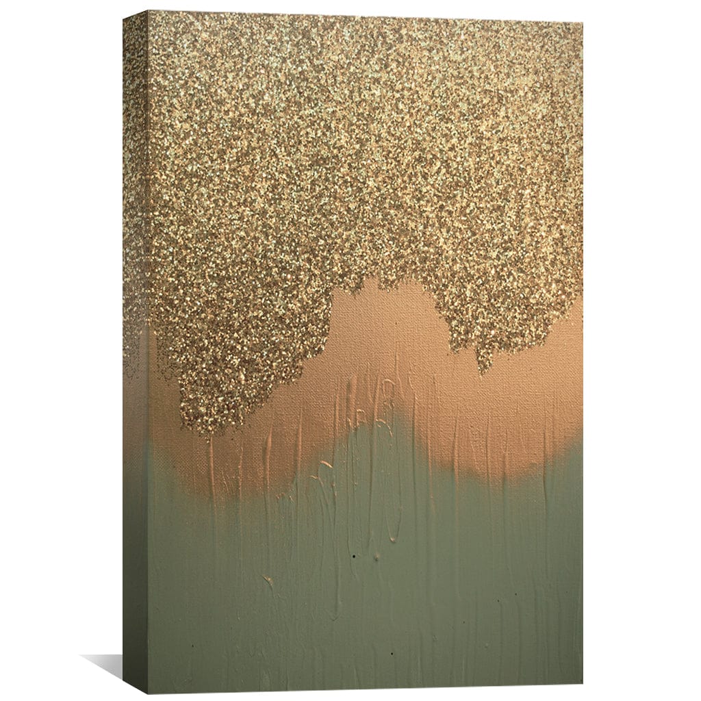 Aqua Gold Shimmer Canvas - Image 2