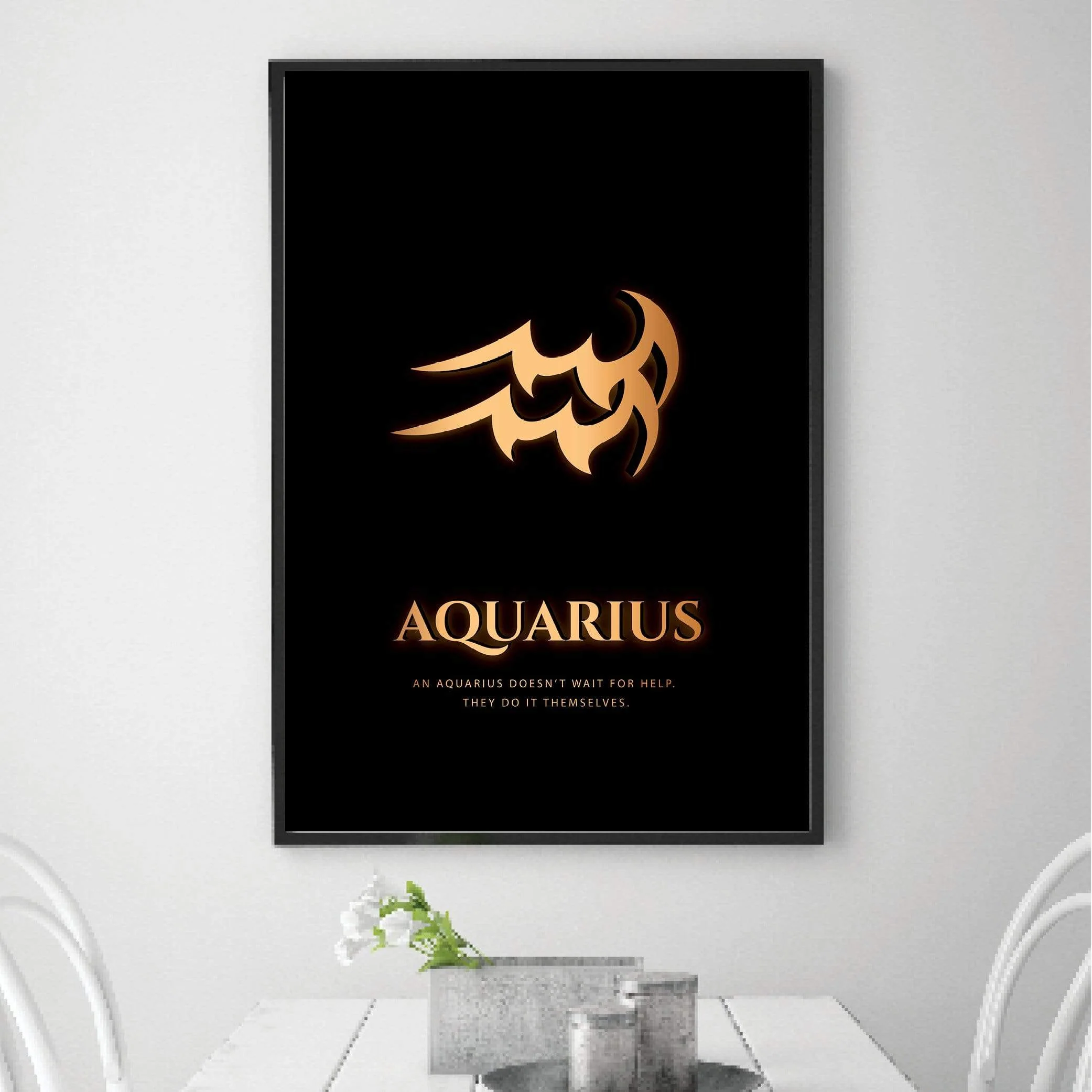 Aquarius - Gold Canvas - Image 4