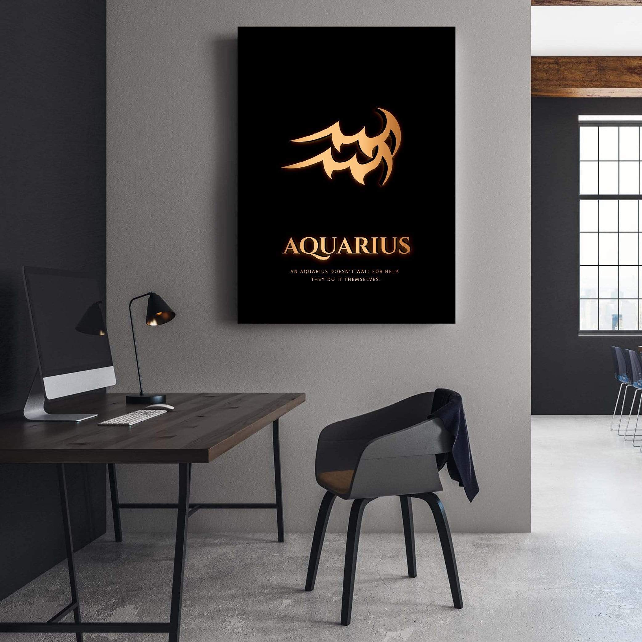 Aquarius - Gold Canvas - Image 5