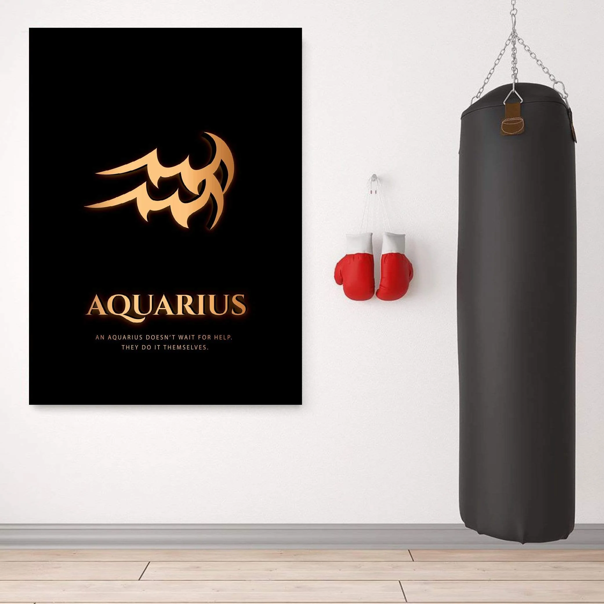 Aquarius - Gold Canvas - Image 6