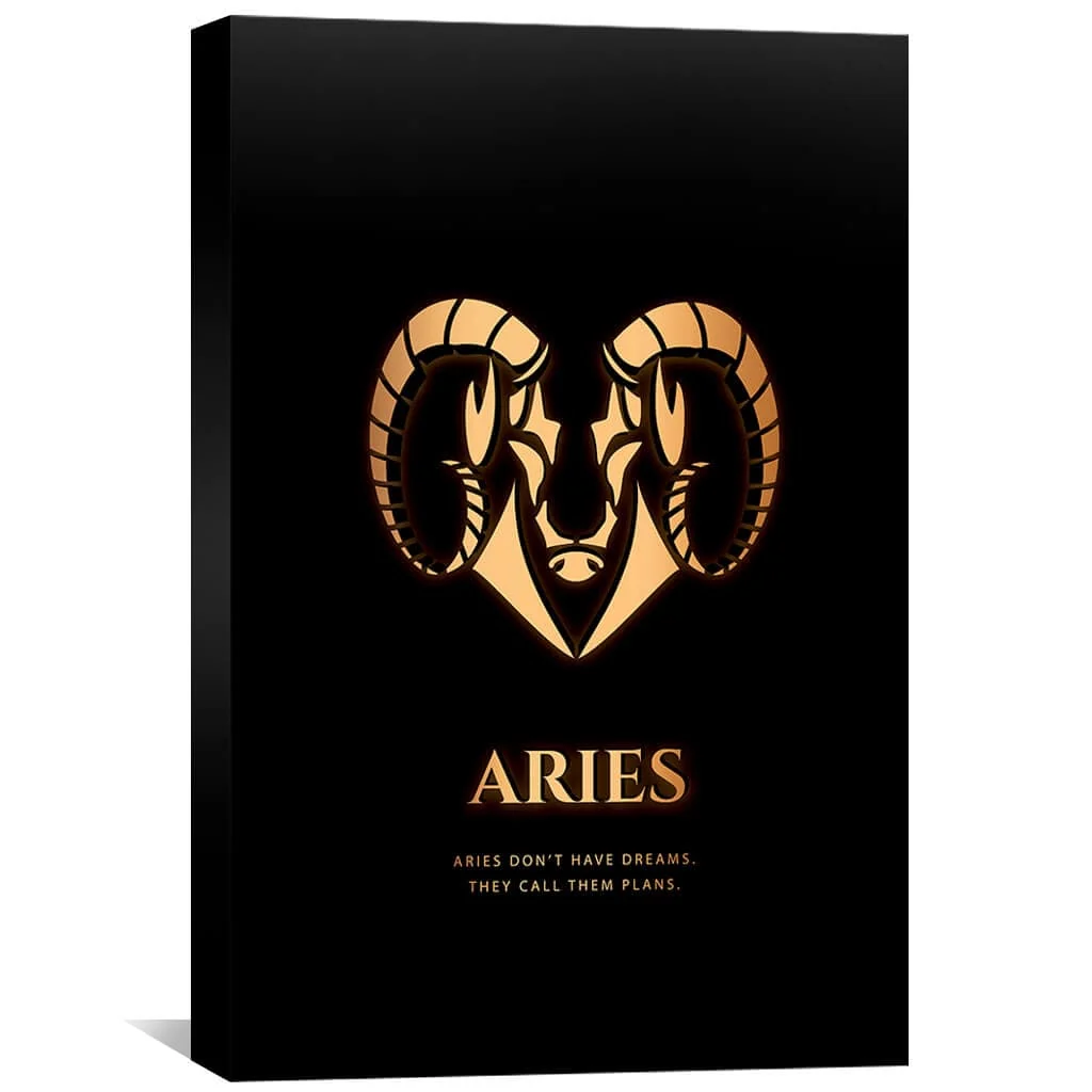 Aries - Gold Canvas - Image 2