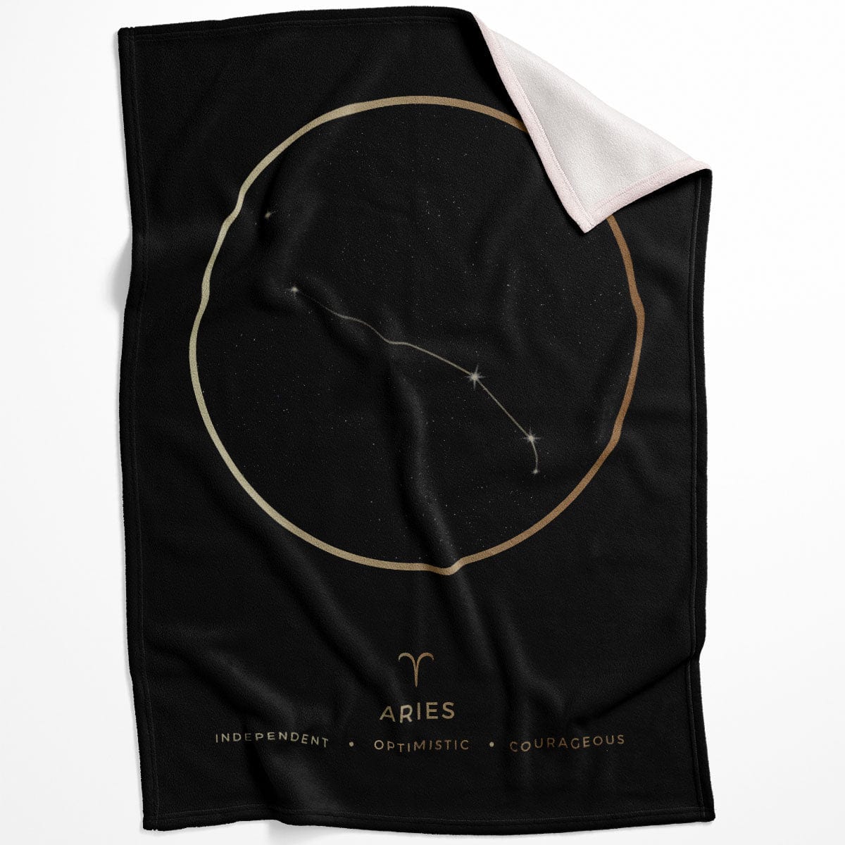 Aries Traits Gold Blanket
