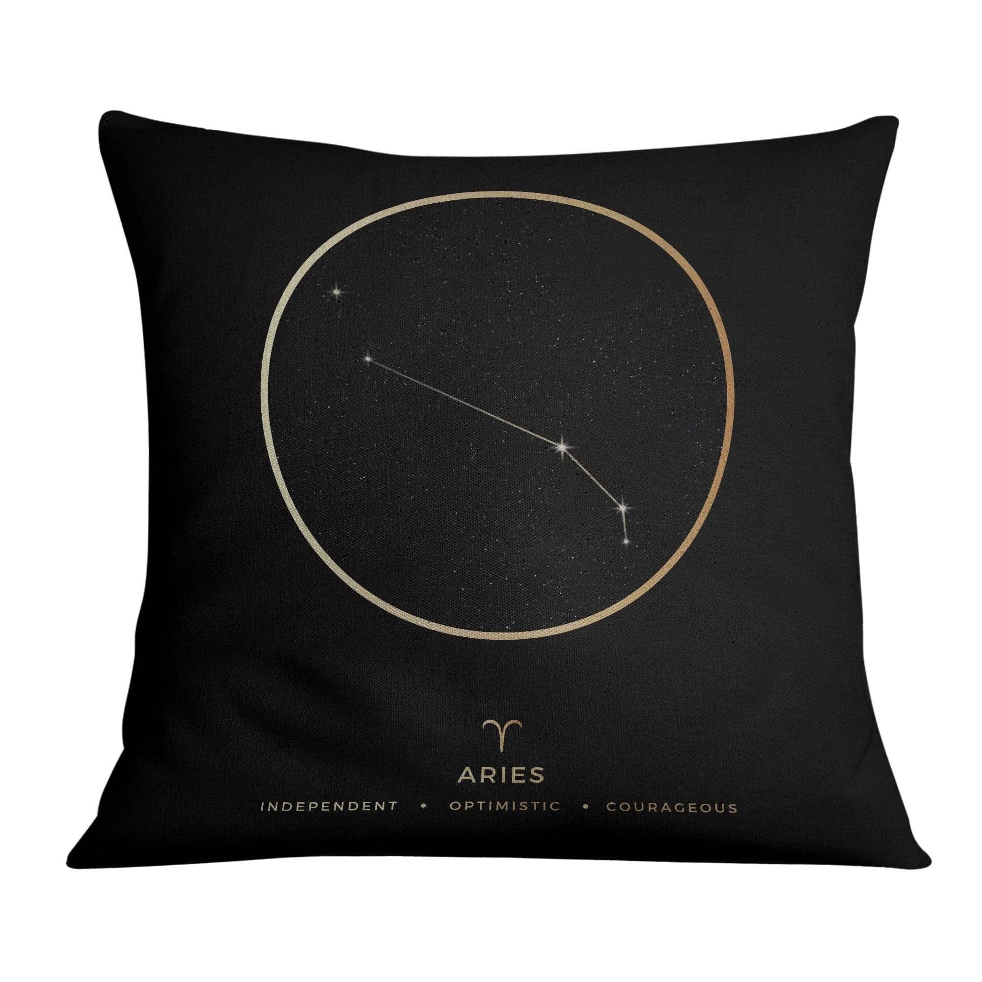 Aries Traits Gold Cushion