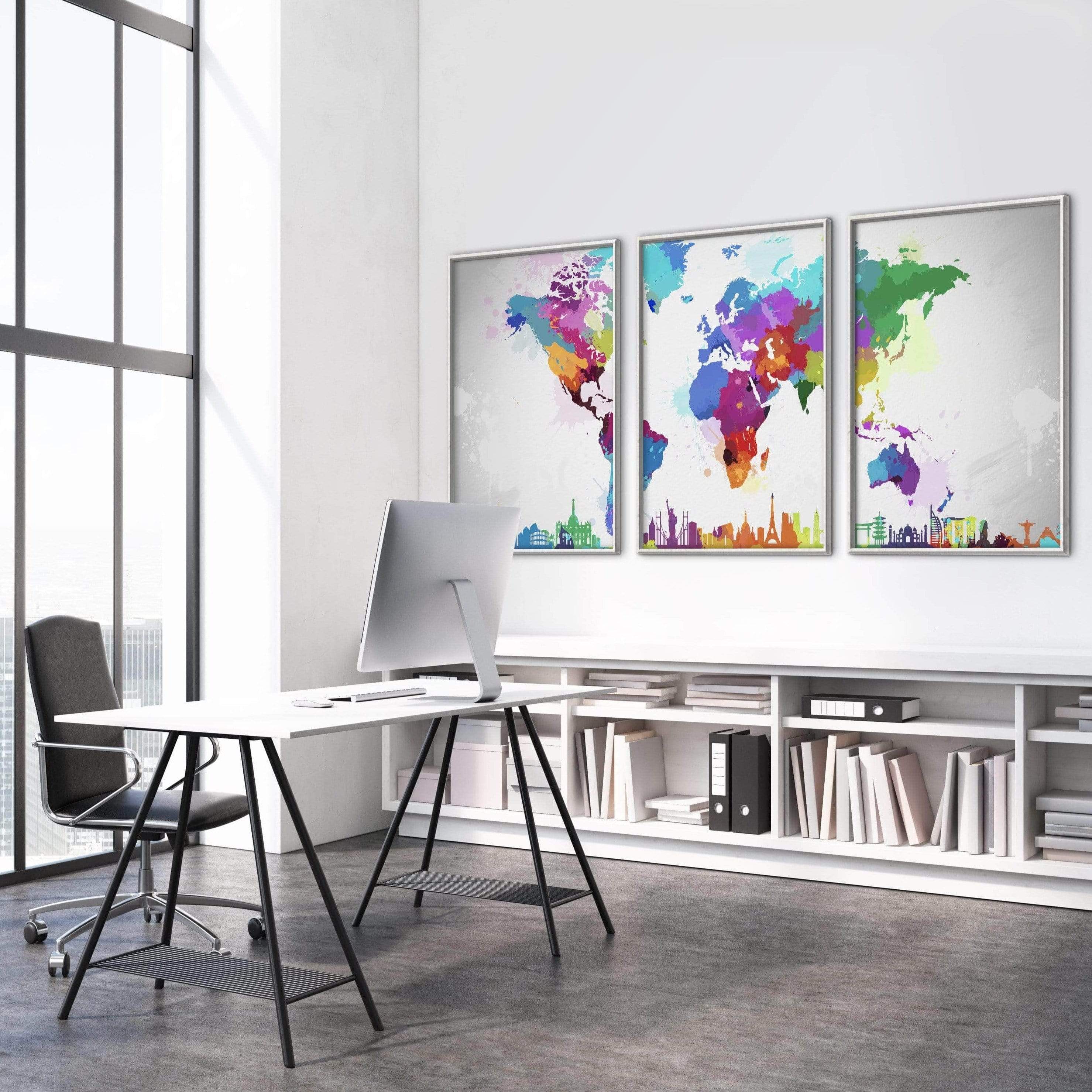 Artistic World Map Canvas - Image 5