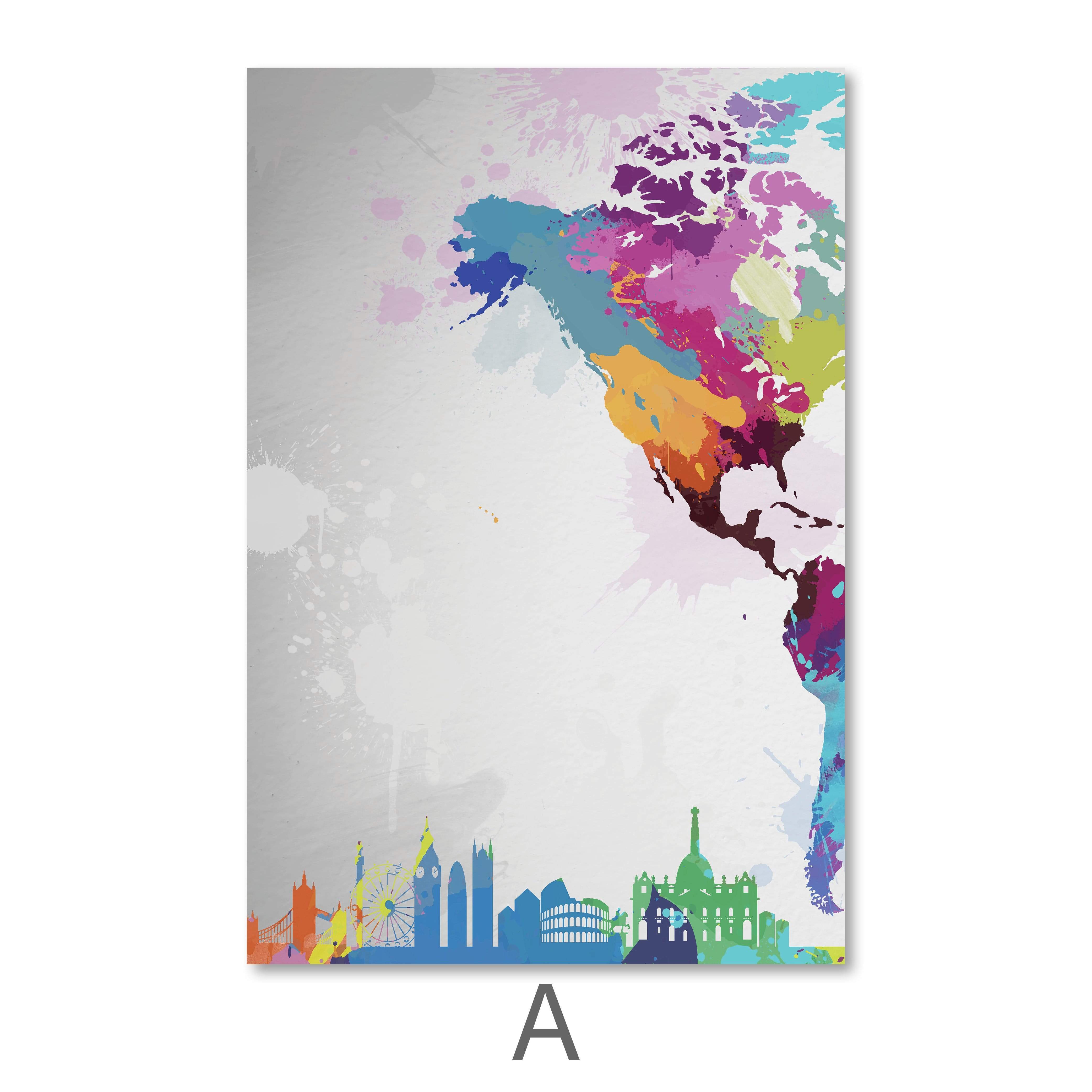 Artistic World Map Canvas - Image 6