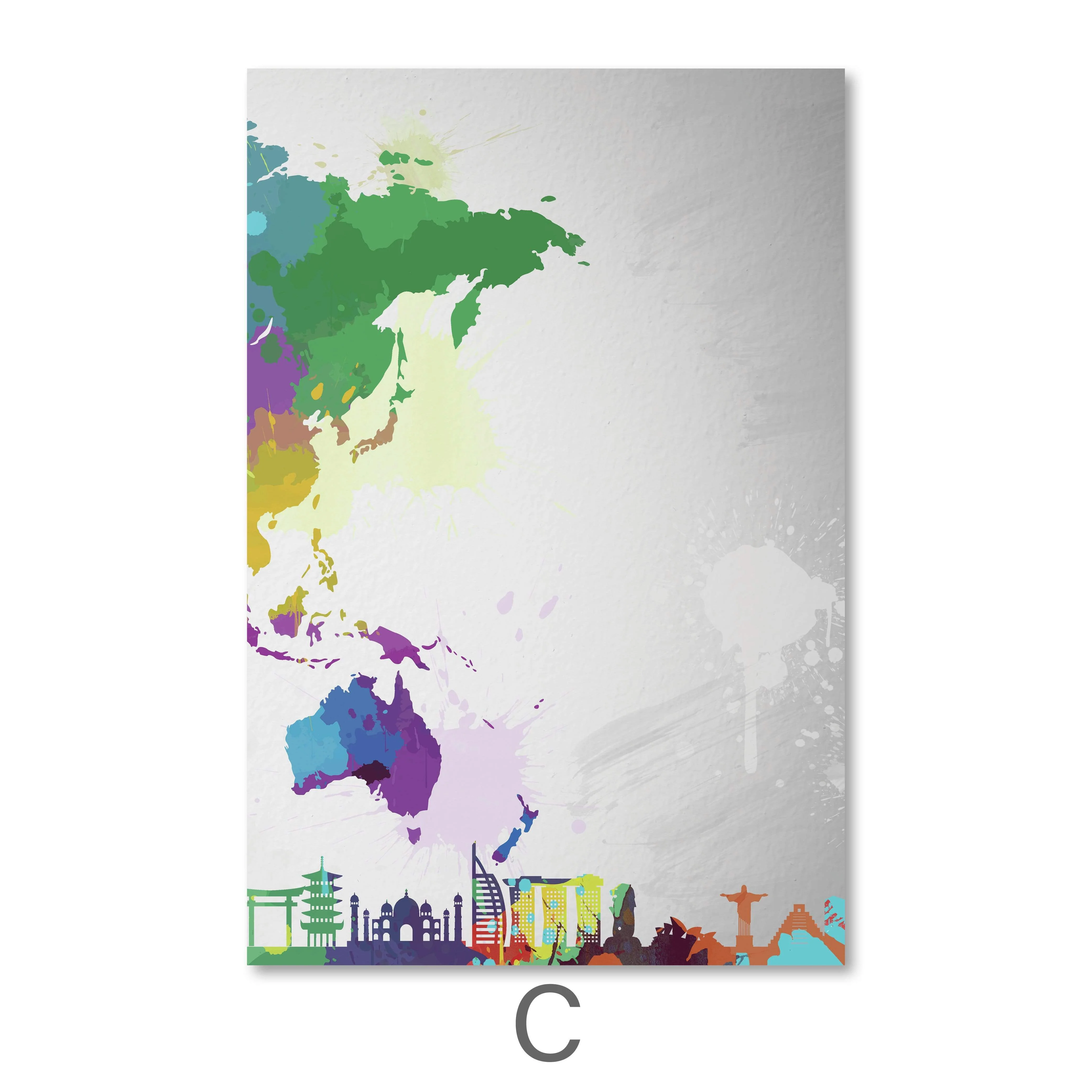 Artistic World Map Canvas - Image 8