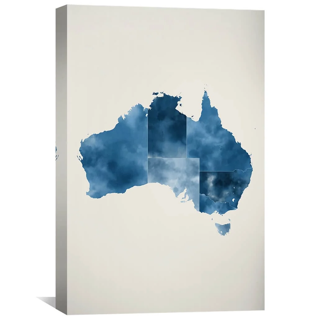 Australia Watercolor Canvas - Image 2