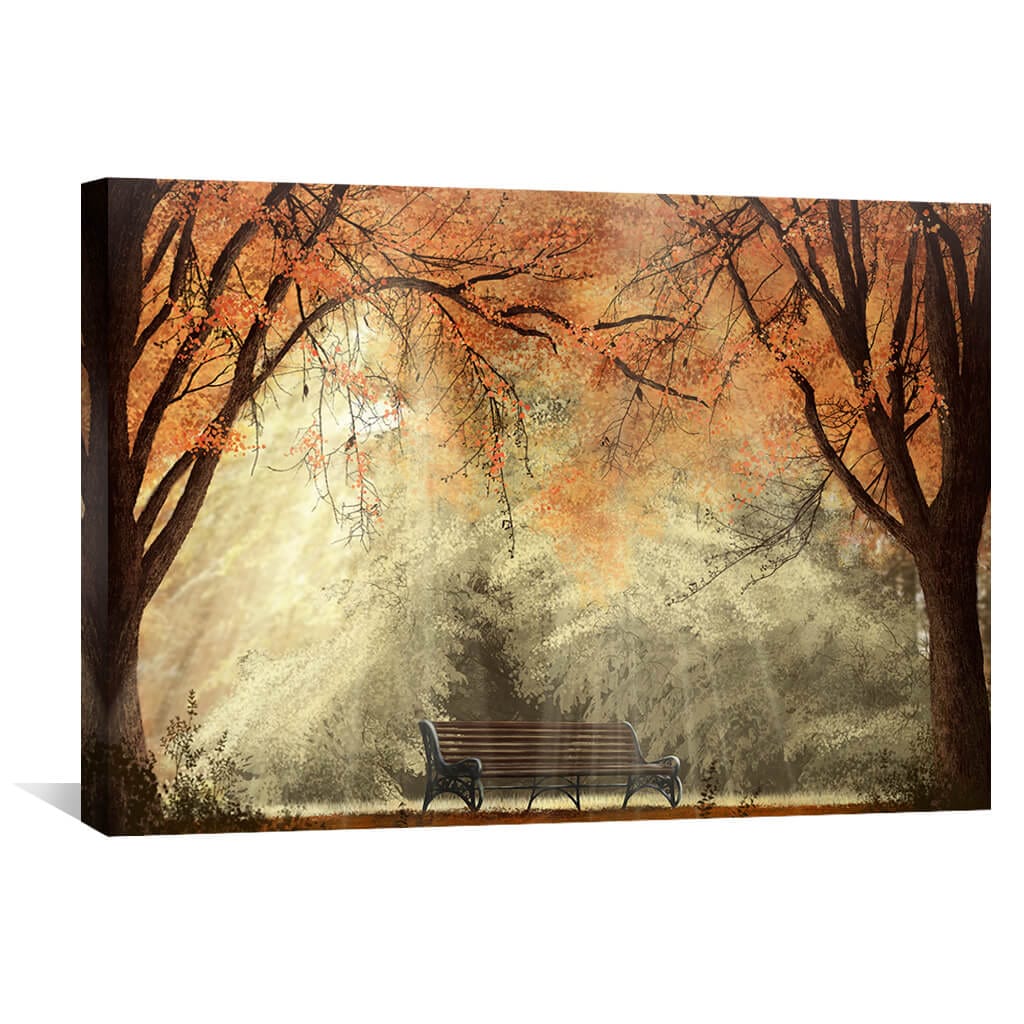 Autumn Bench Canvas - Image 2