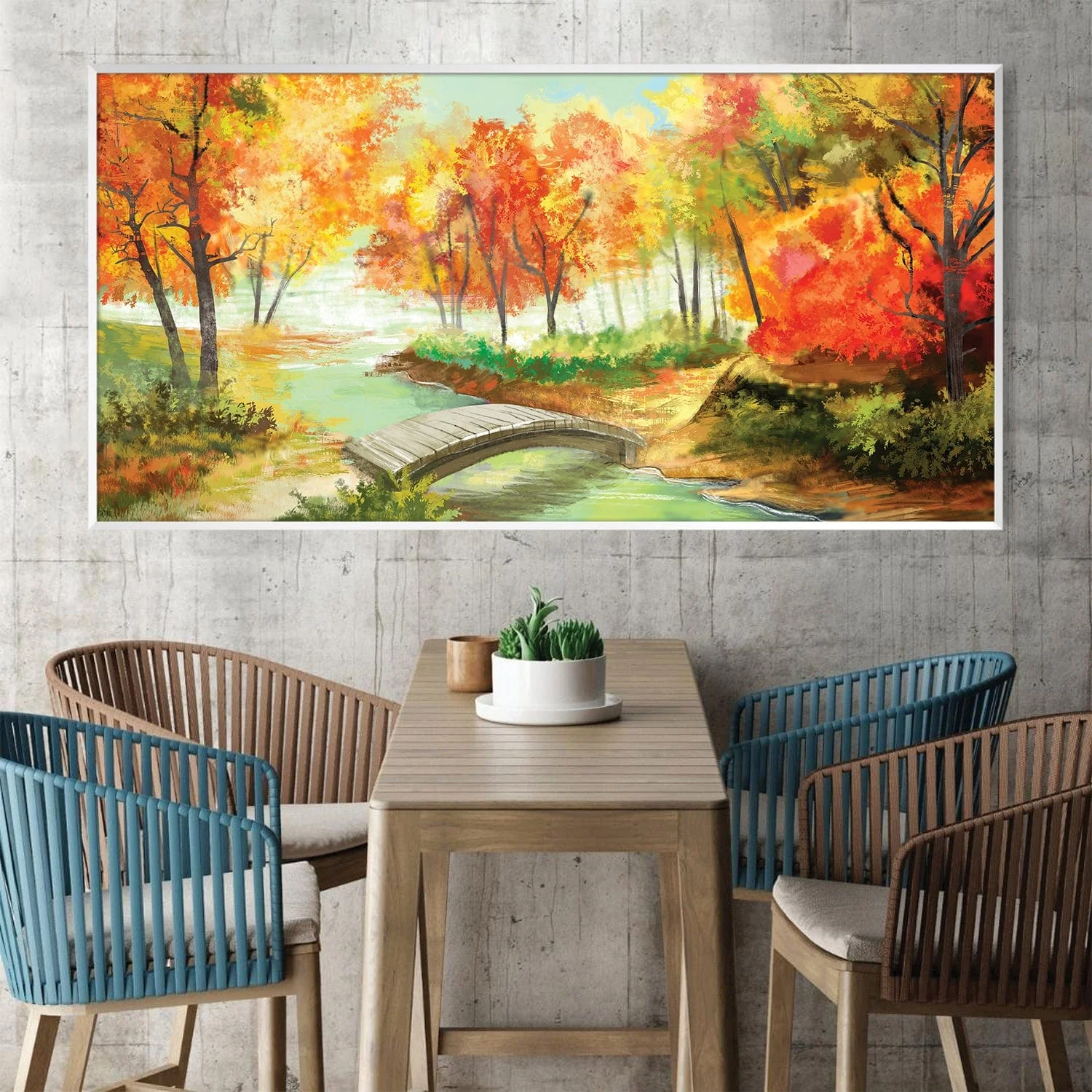 Autumn Bridge Canvas - Image 3