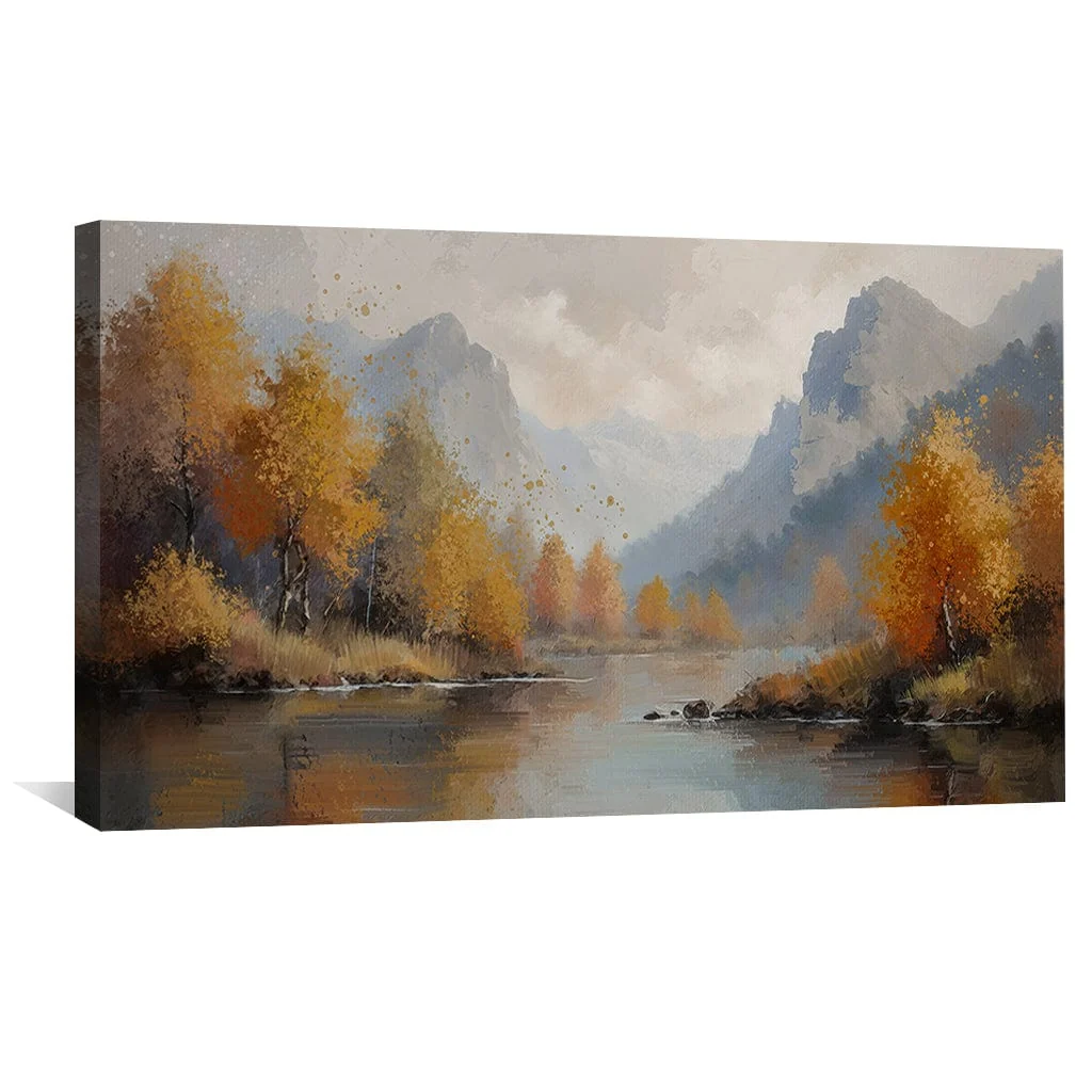 Autumns Canal Canvas - Image 4