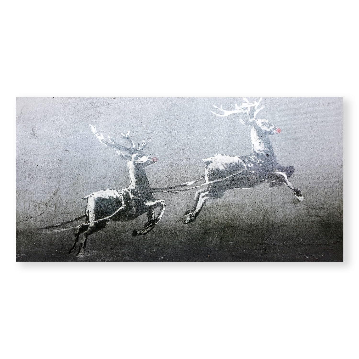 Banksy Christmas Canvas - Image 3