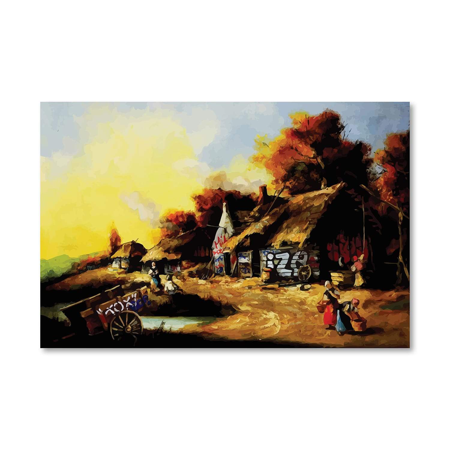 Banksy Countryside Graffiti Canvas - Image 3