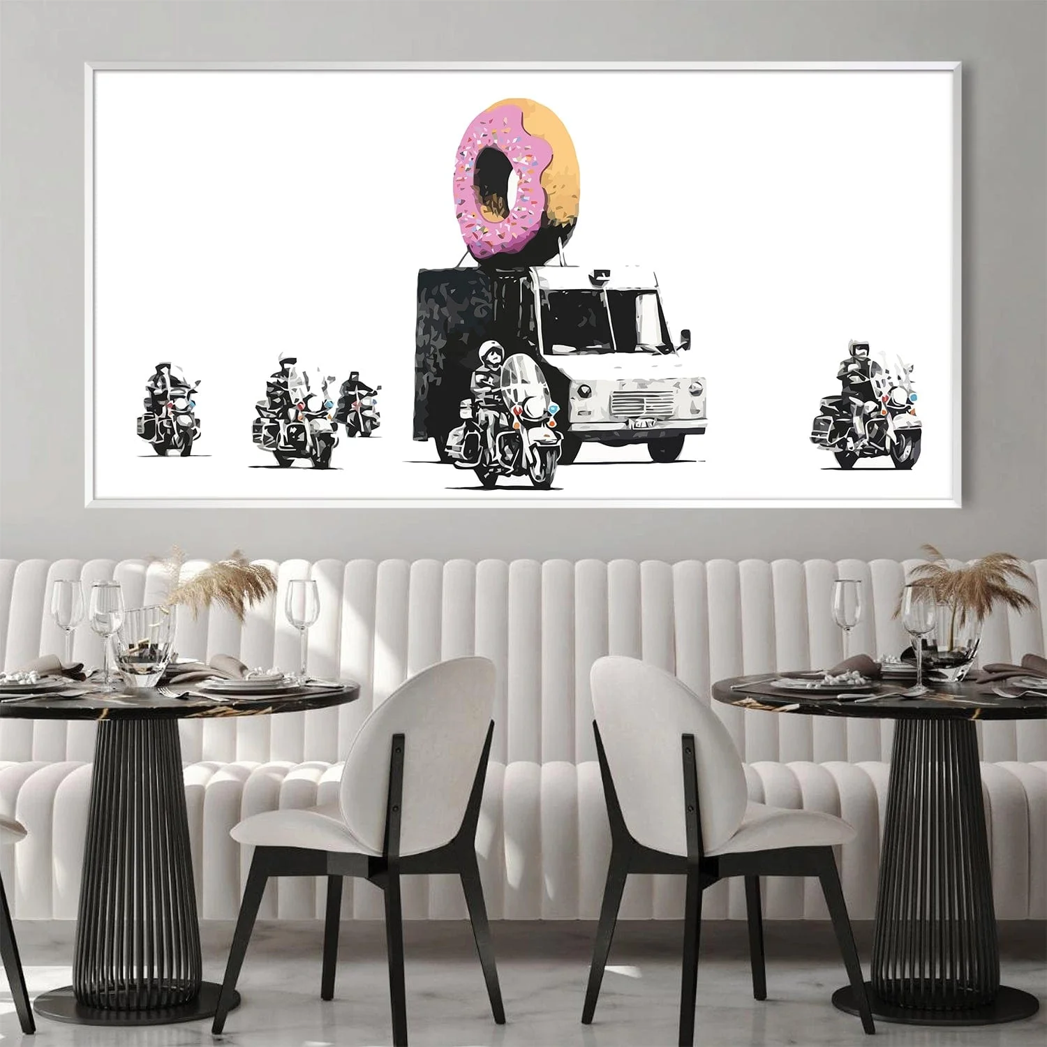 Banksy Doughnut Police Escort Canvas - Image 3