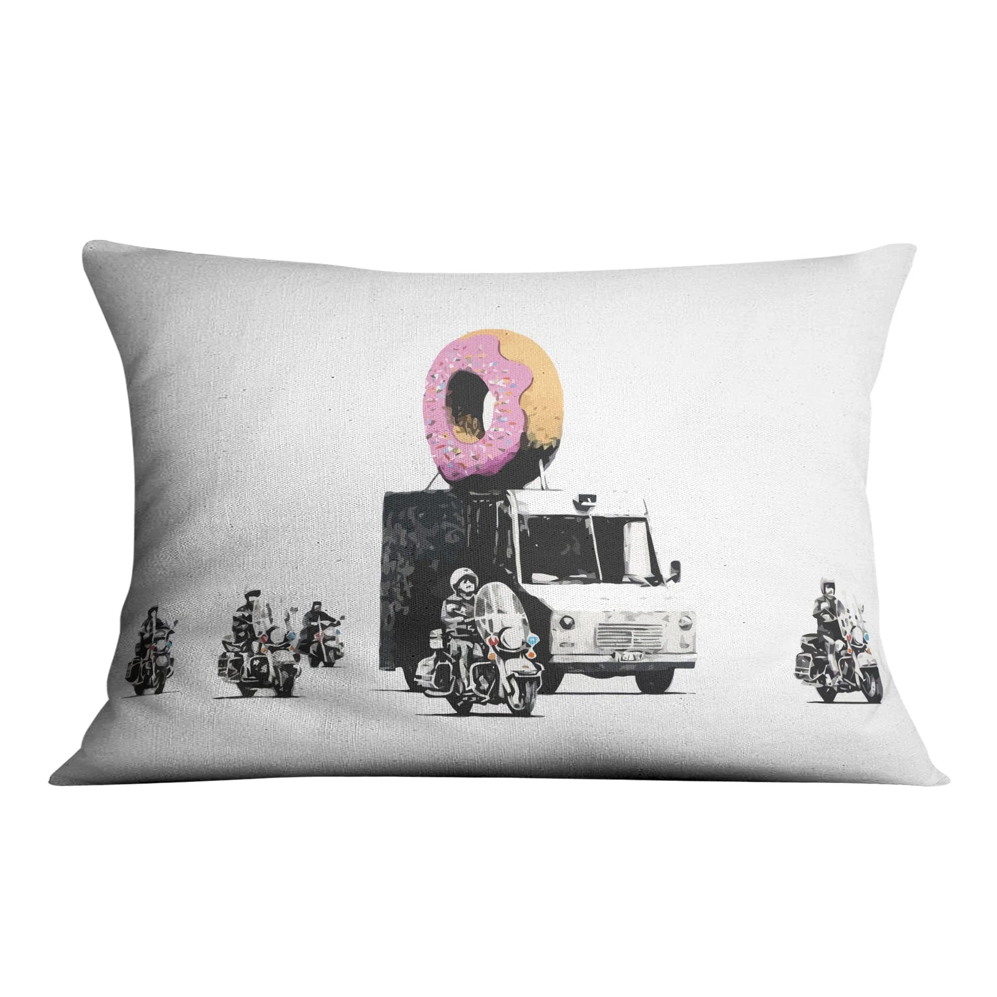 Banksy Doughnut Police Escort Cushion - Image 3