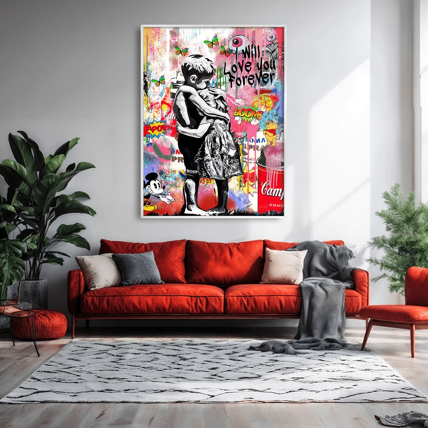 Banksy Forever Love Canvas - Image 3