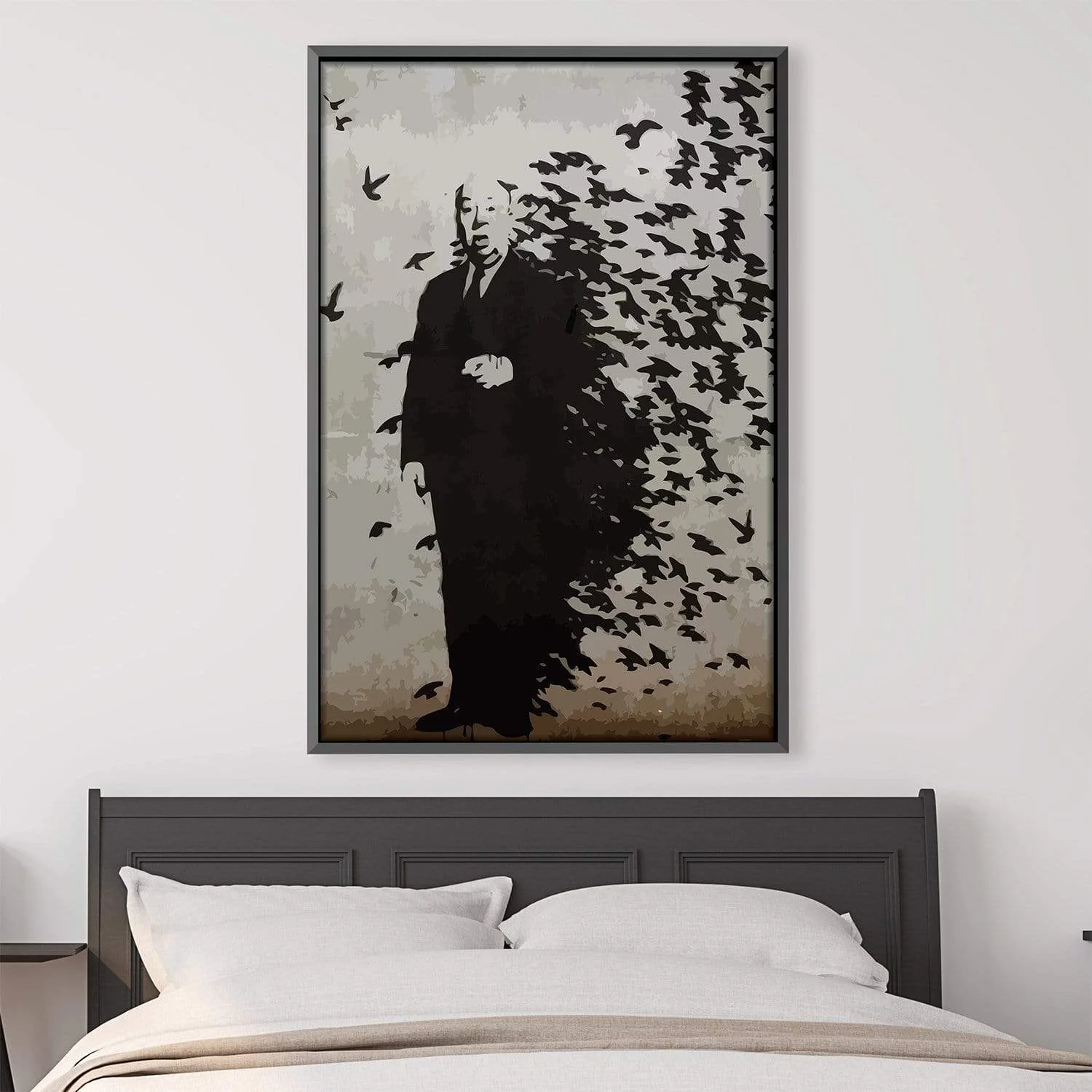 Banksy Hitchcock Birds Canvas