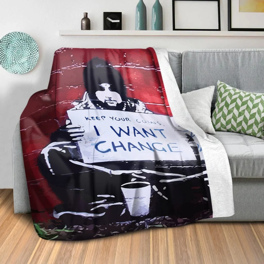 Banksy Keep Your Coins Blanket - Image 2