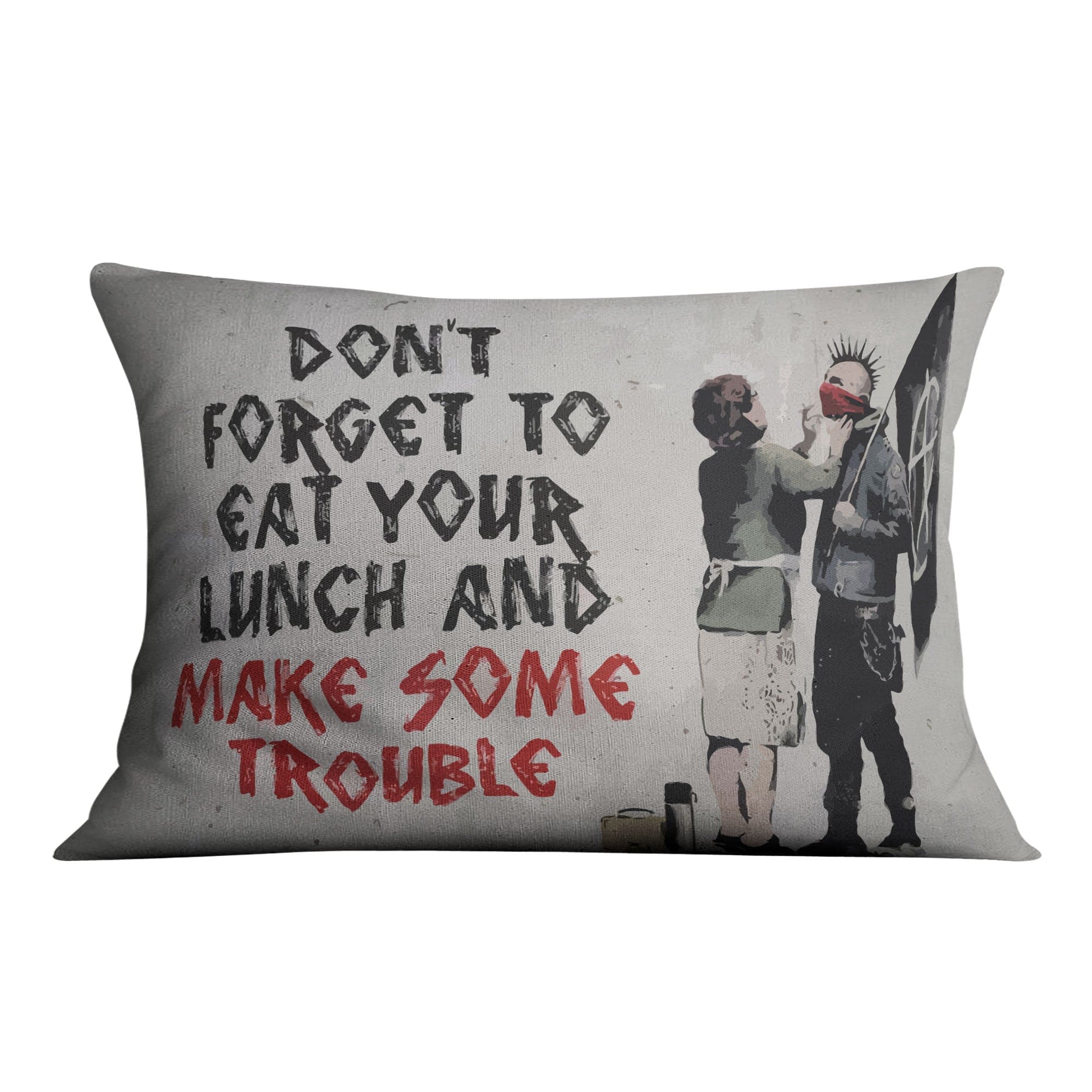 Banksy Make Some Trouble Cushion - Image 3