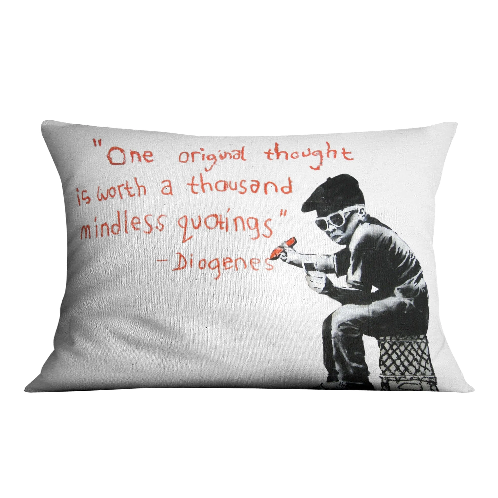 Banksy One Original Thought Cushion - Image 2