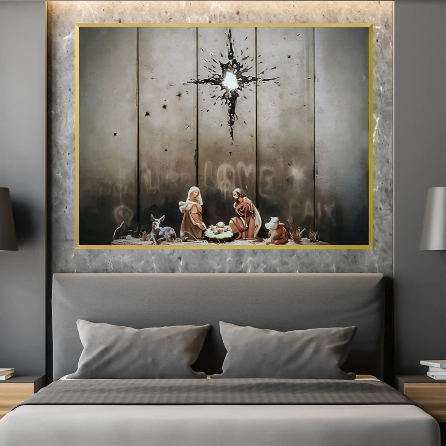 Banksy Scar of Bethlehem Canvas - Image 2