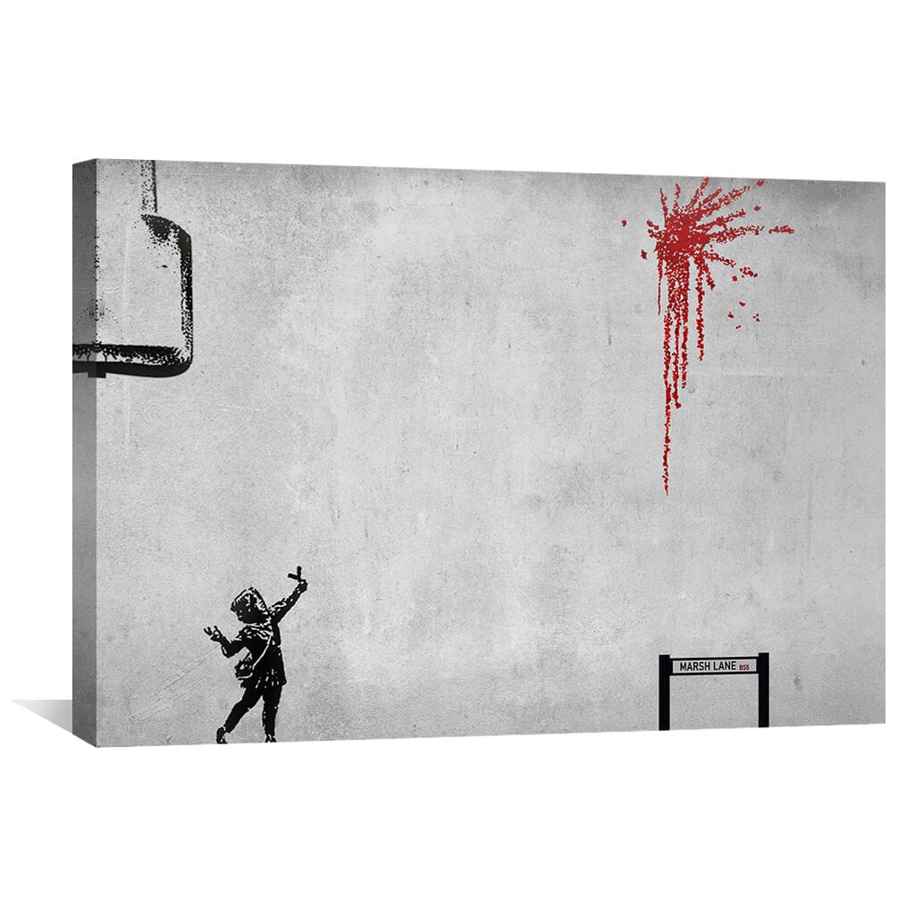 Banksy Valentines Day Canvas - Image 2