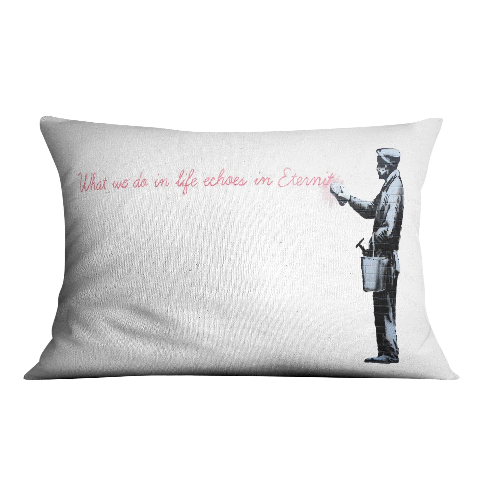Banksy What We do In Life Cushion - Image 2