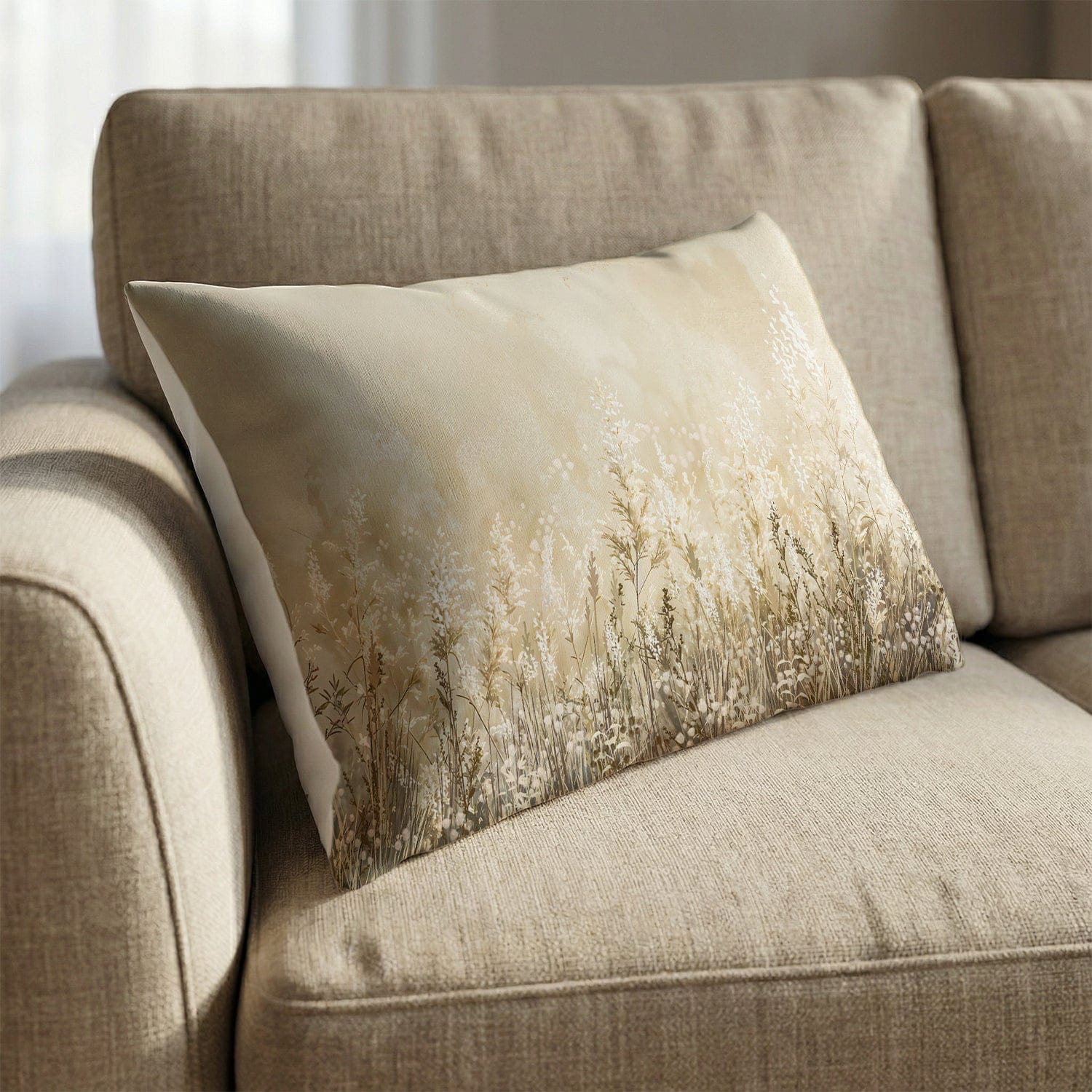 Beige Blossoms Cushion - Image 2