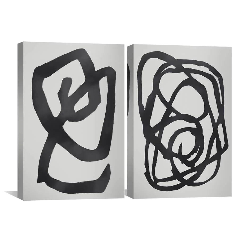 Black and White Impressionism Canvas - Image 2
