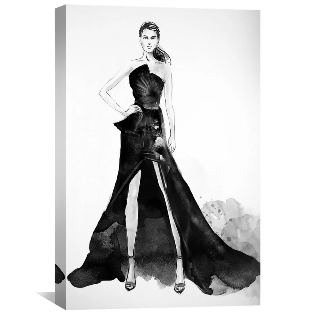 Black Gown Canvas - Image 2