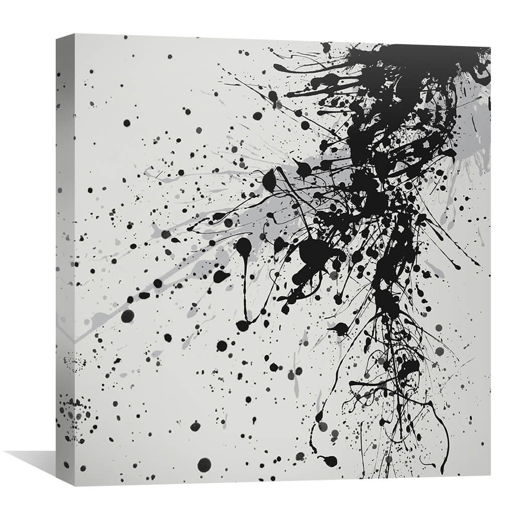 Black Splatter Canvas - Image 2