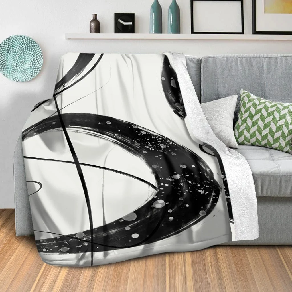 Black Swirls Blanket - Image 2