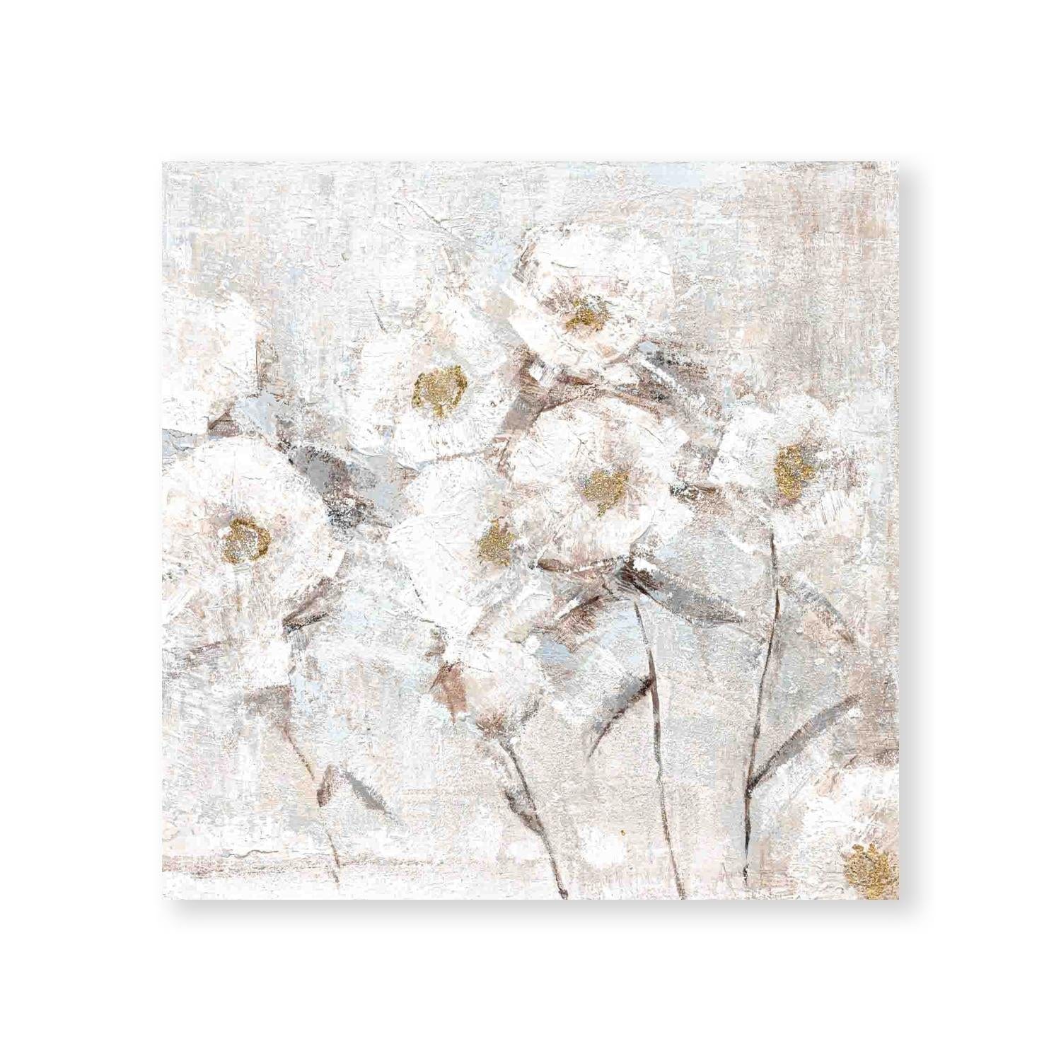 Blanc Flowers Oil Painting - Image 3