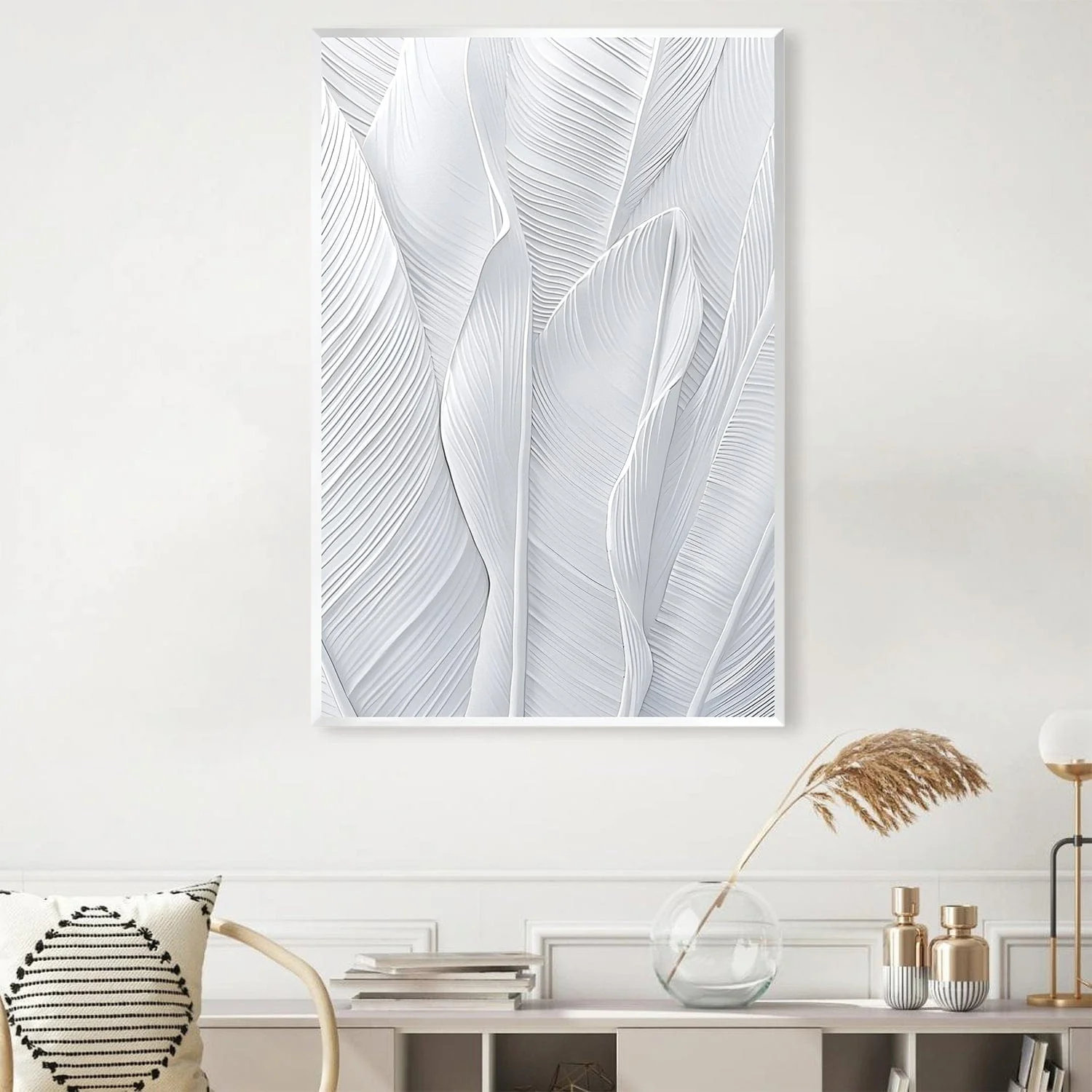 Blanc Leaf Canvas - Image 3