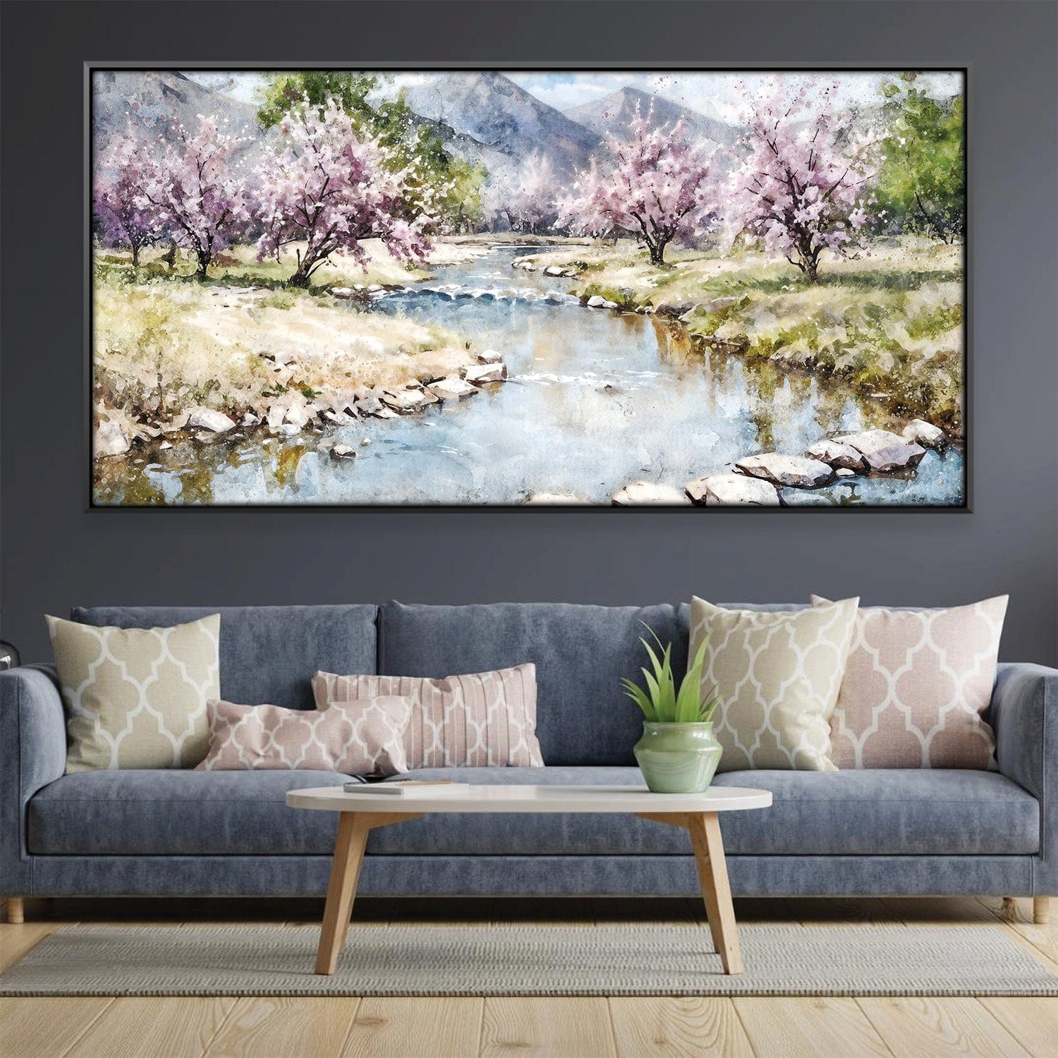 Blossoms by the Stream Canvas