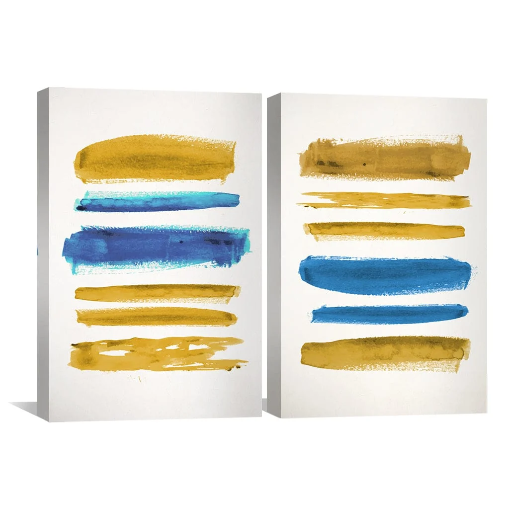 Blue and Yellow Symphony Canvas - Image 4
