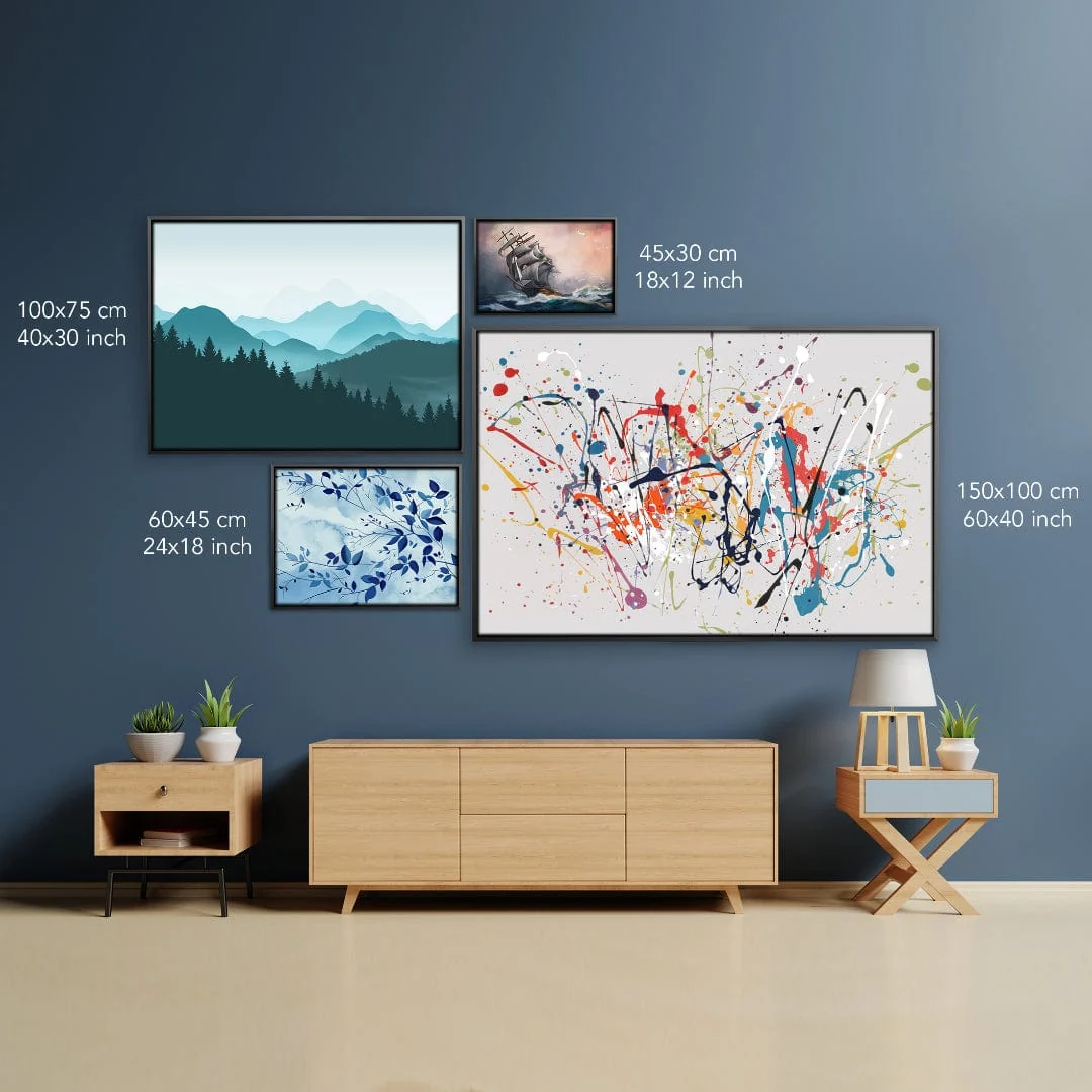Blue Glitter Canvas - Image 4