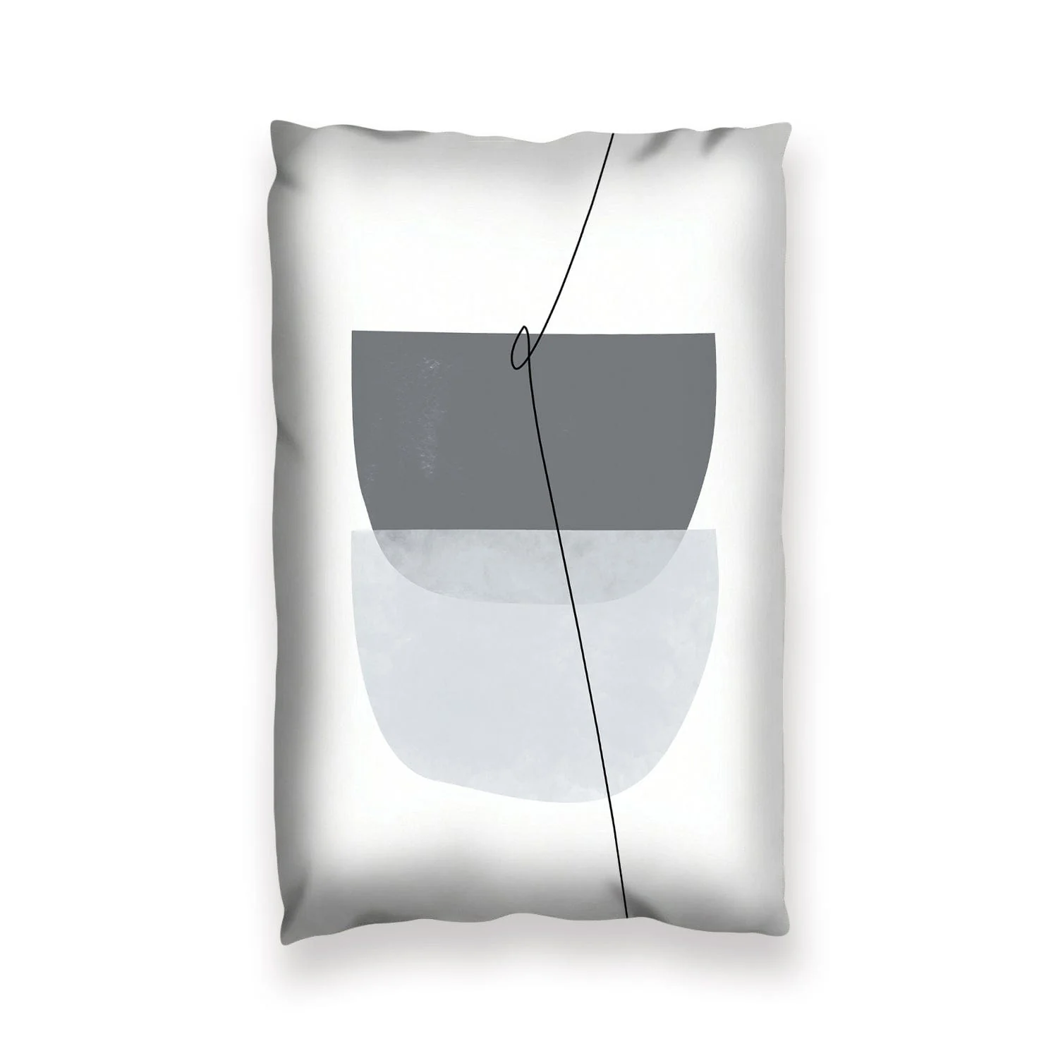 Blue Gray Abstract B Cushion