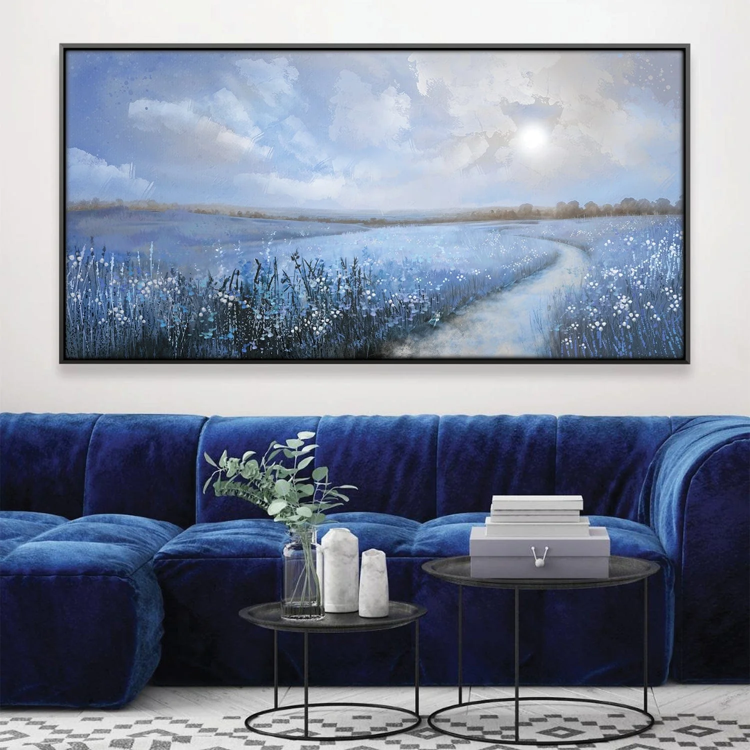 Blue Meadow Trail Canvas