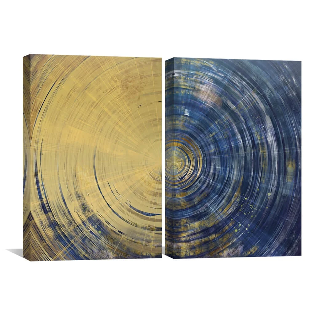 Blue Meets Yellow Canvas - Image 2