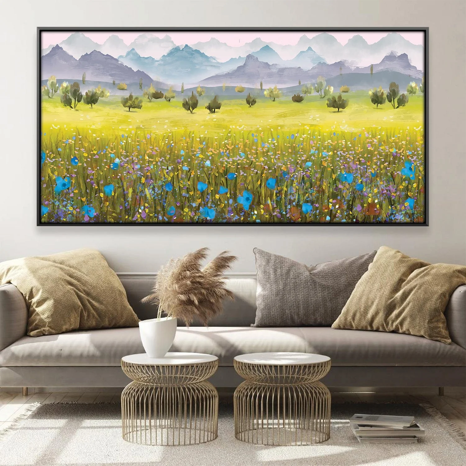 Blue Petal Prairie Canvas