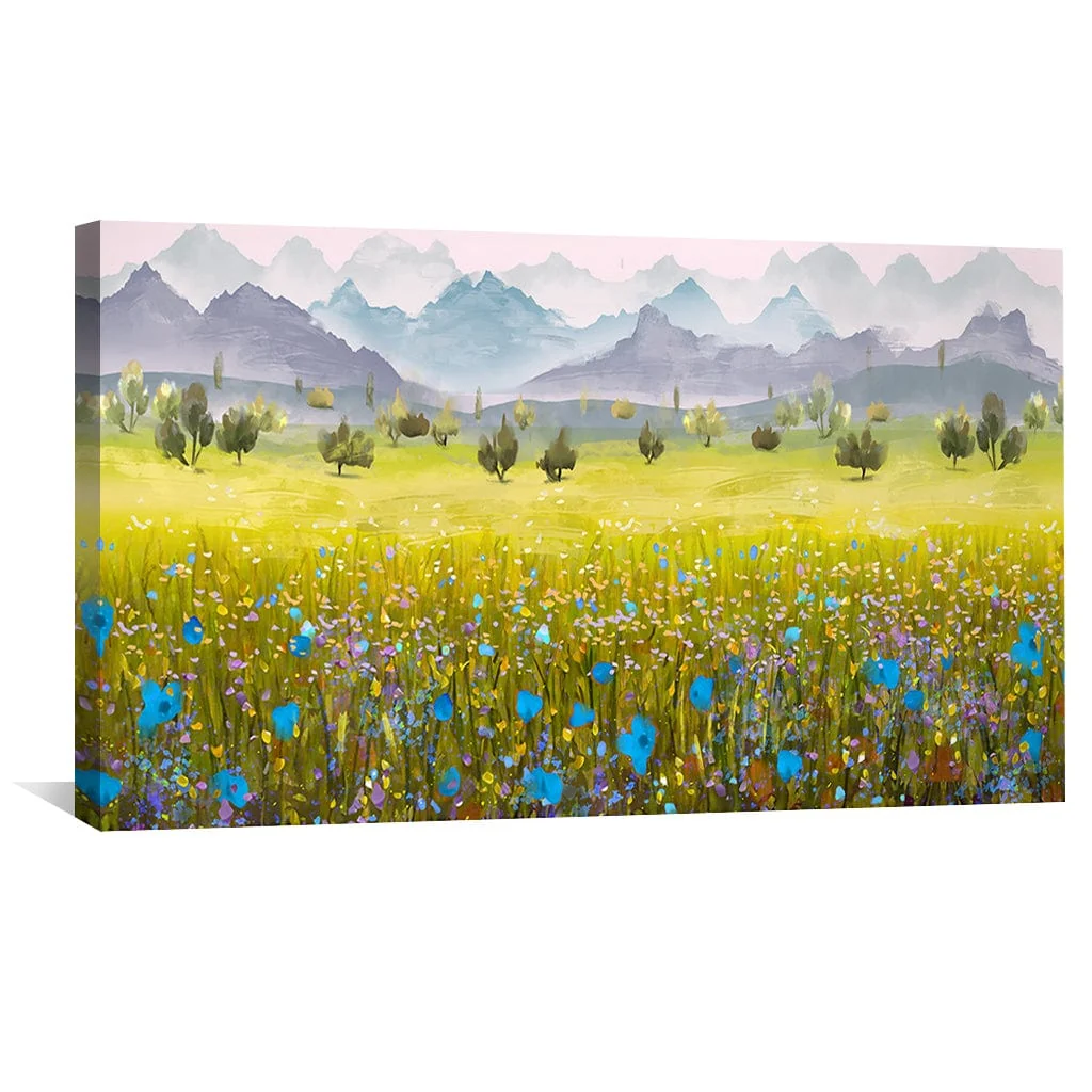 Blue Petal Prairie Canvas - Image 4