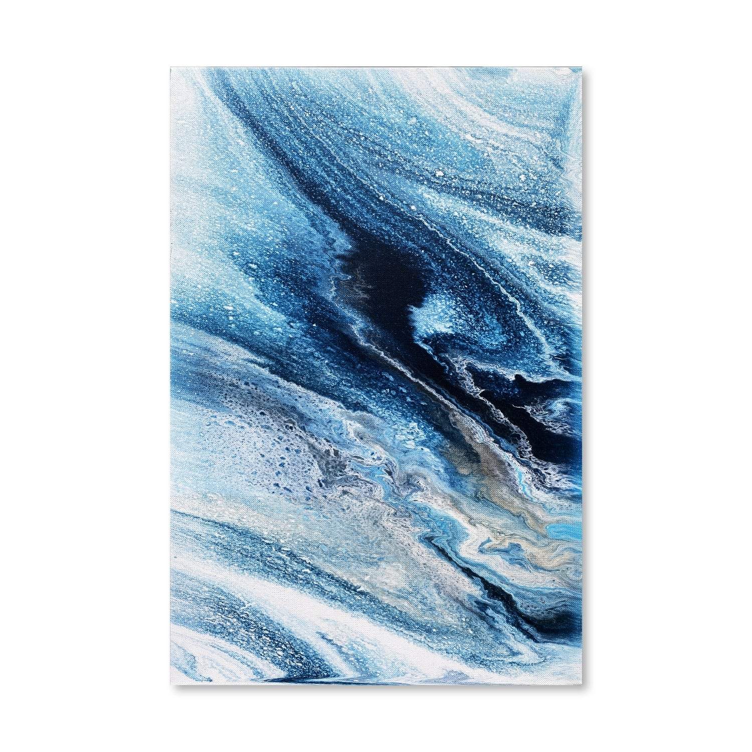 Blue Smoke And Wave Canvas - Image 3
