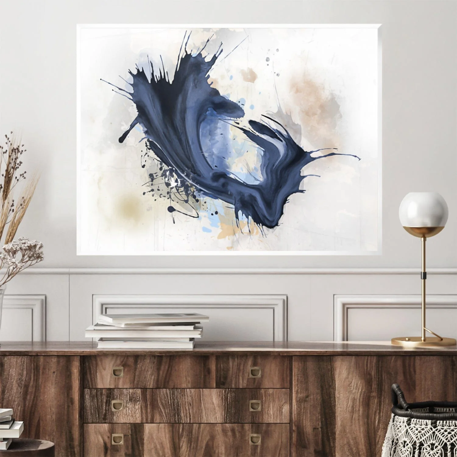 Blue Splatter Canvas - Image 3