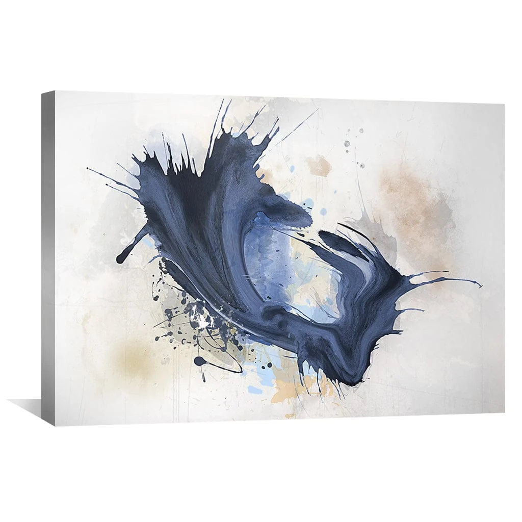 Blue Splatter Canvas - Image 4