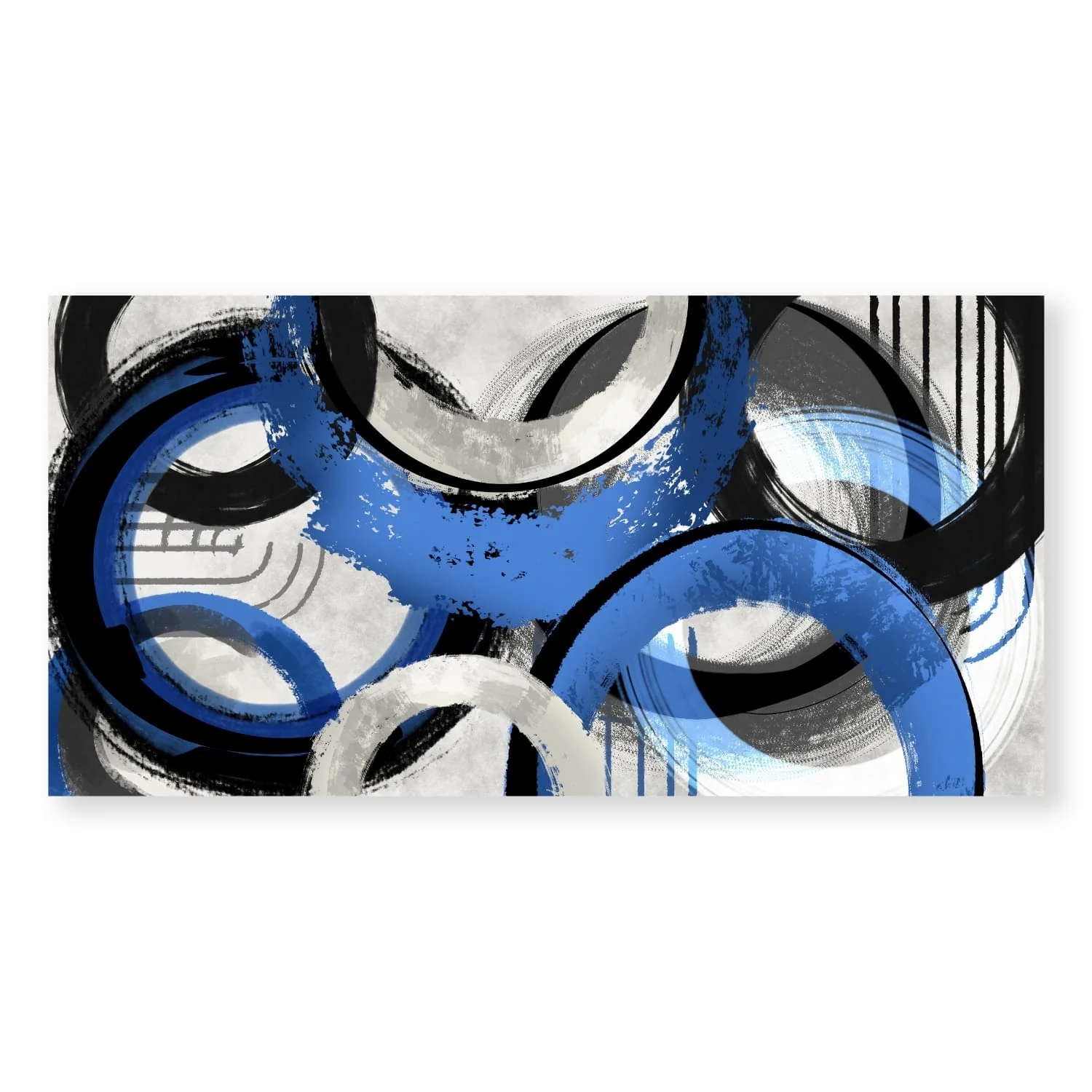 Blue Swirls Canvas - Image 5